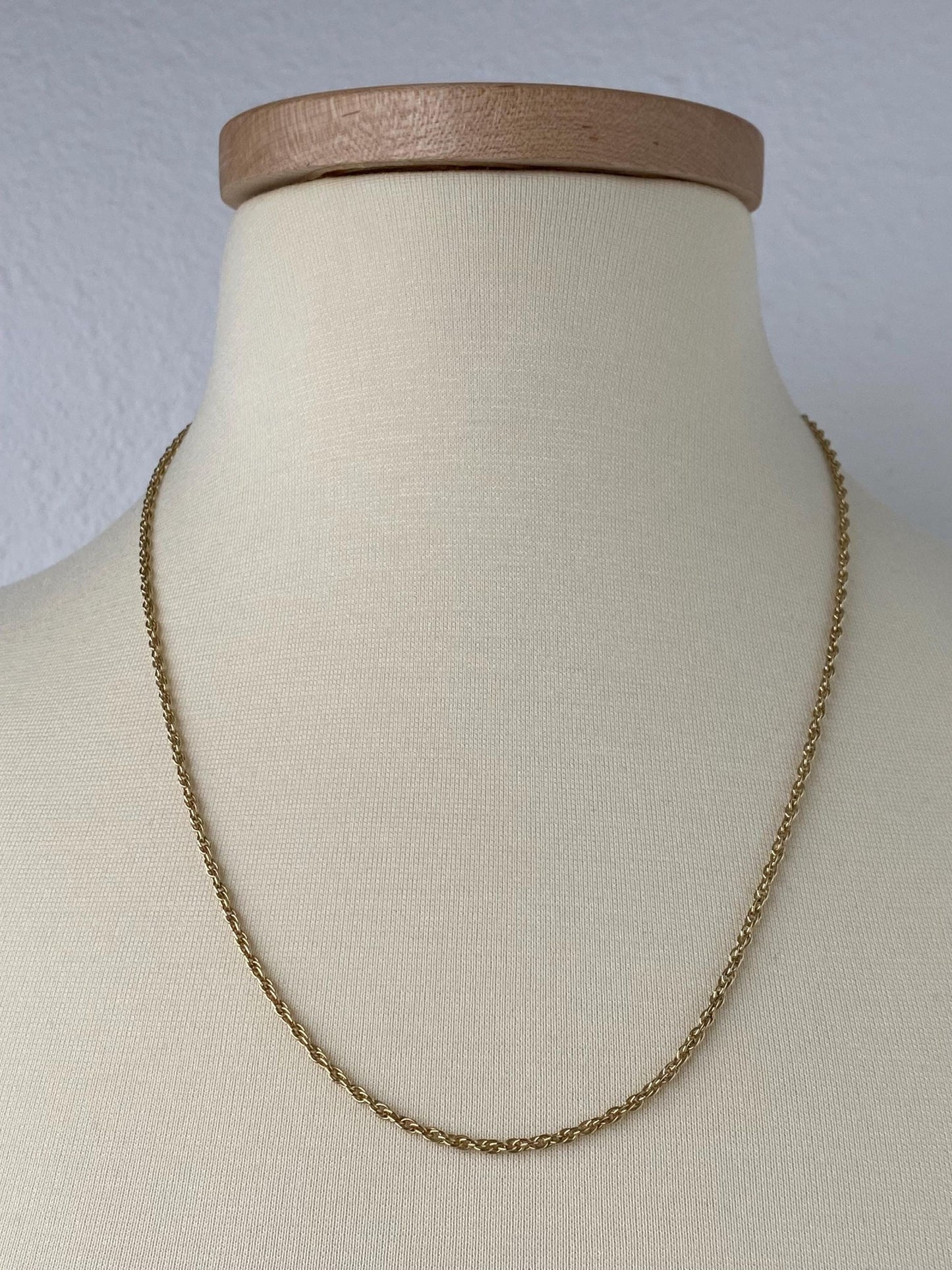 Vintage Solid 14k Yellow Gold Chain Necklace - 22 inches