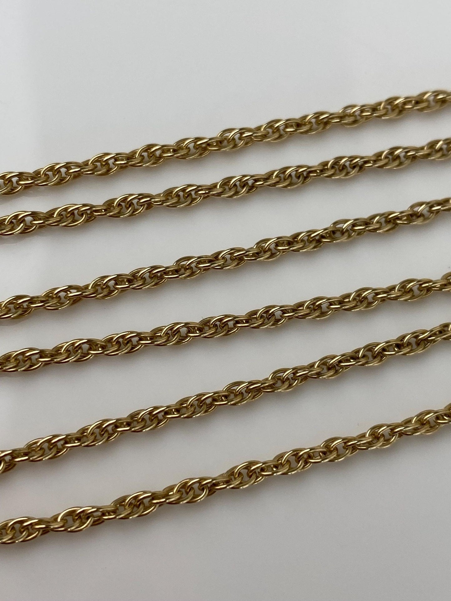 Vintage Solid 14k Yellow Gold Chain Necklace - 22 inches
