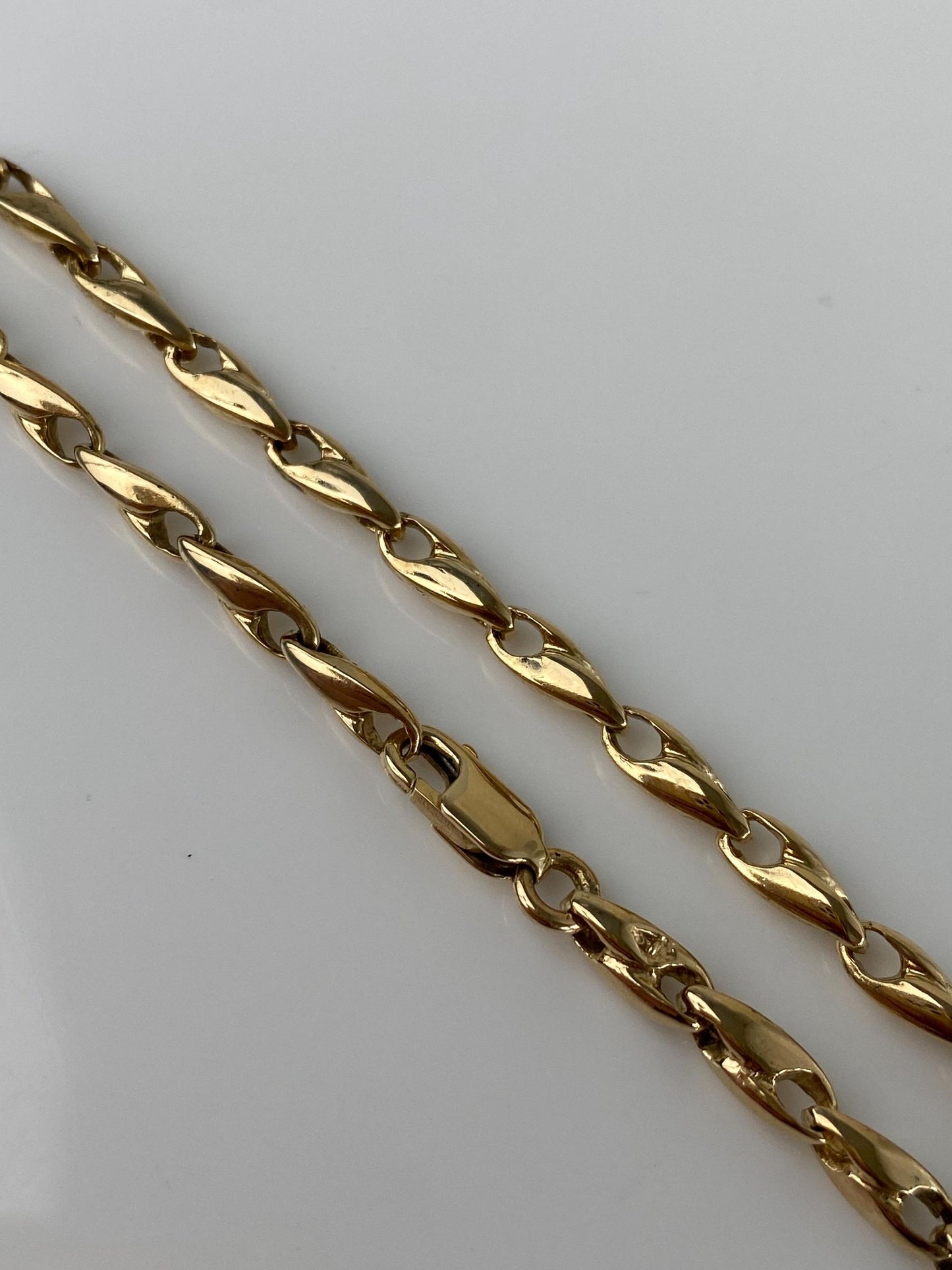 Vintage Solid 14k Yellow Gold Fancy Link Bracelet - 7.25 inches