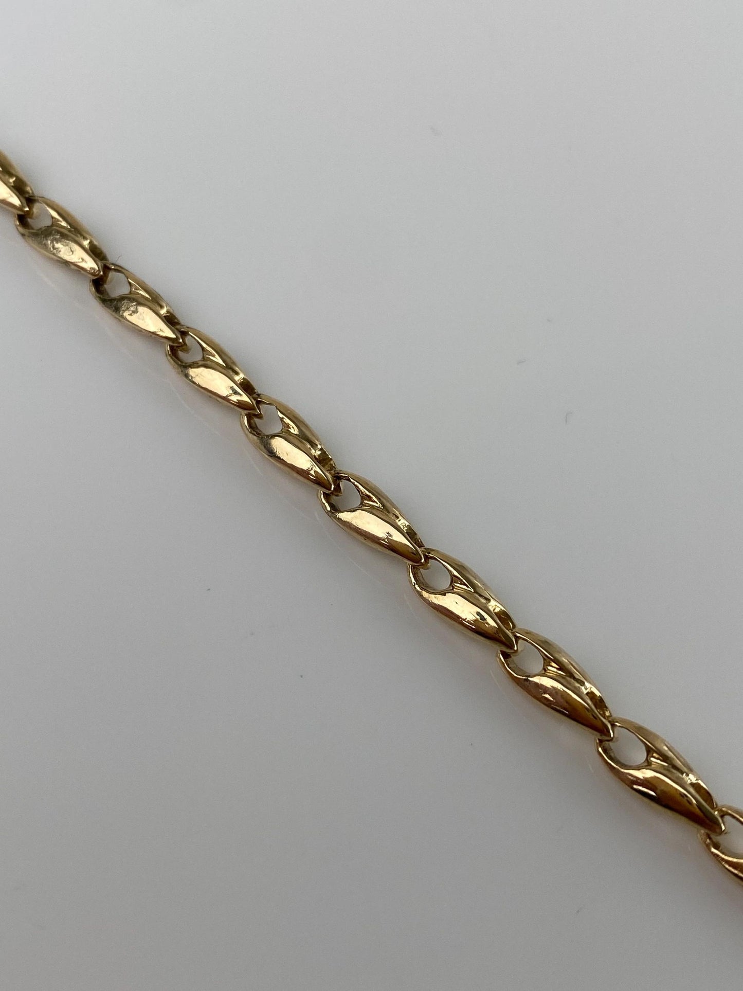 Vintage Solid 14k Yellow Gold Fancy Link Bracelet - 7.25 inches