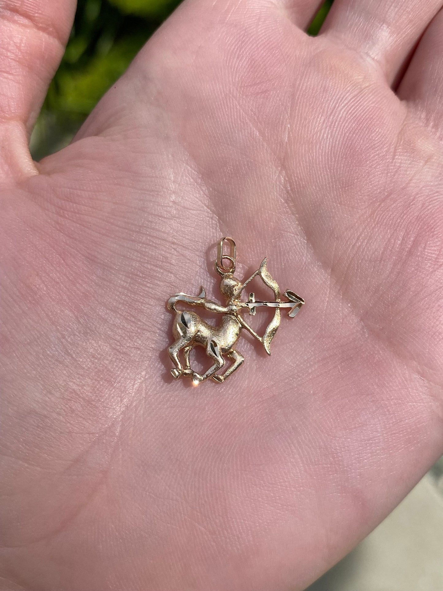 Vintage Solid 14k Yellow Gold Zodiac Astrology Sagittarius Charm