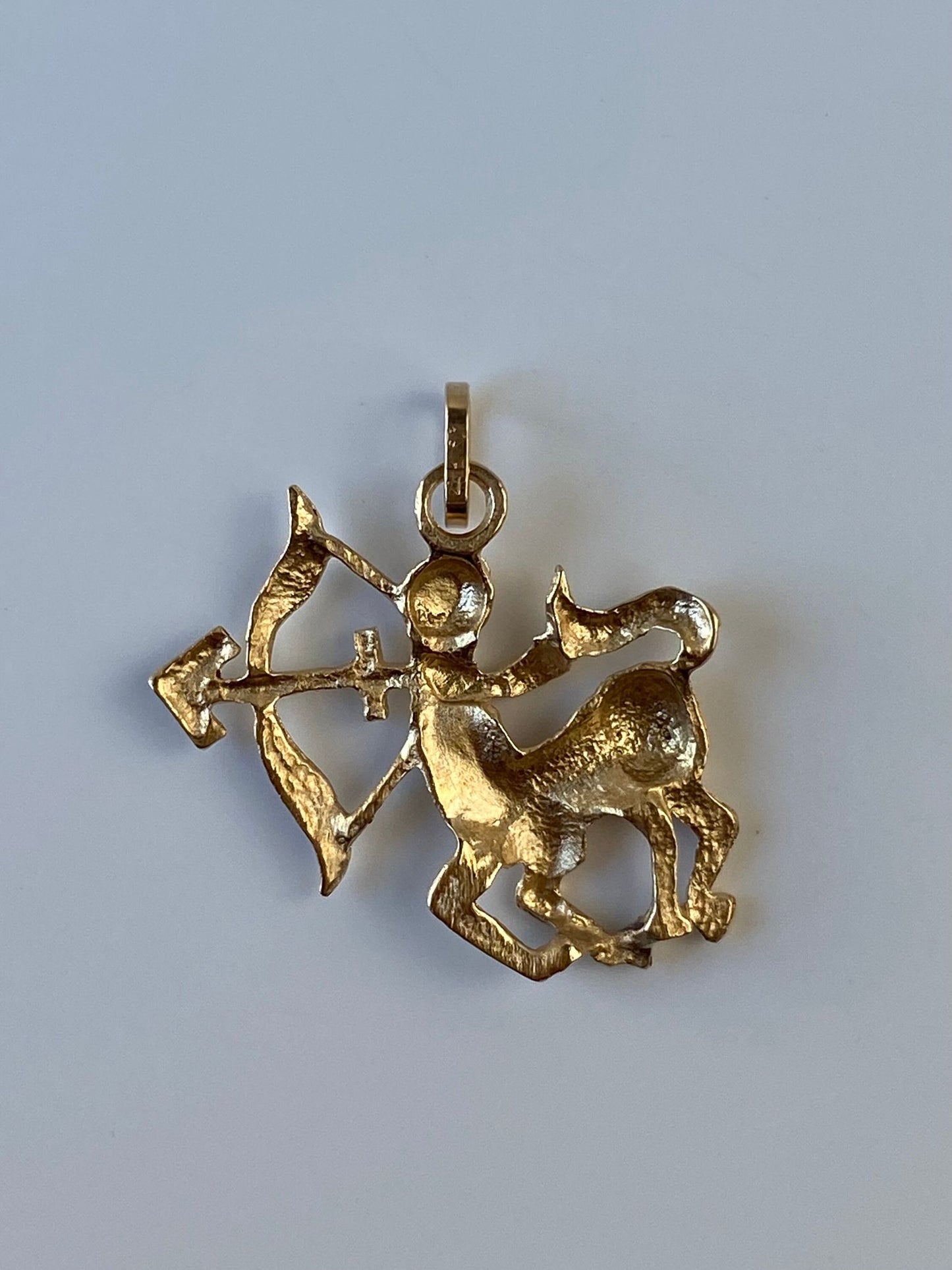 Vintage Solid 14k Yellow Gold Zodiac Astrology Sagittarius Charm