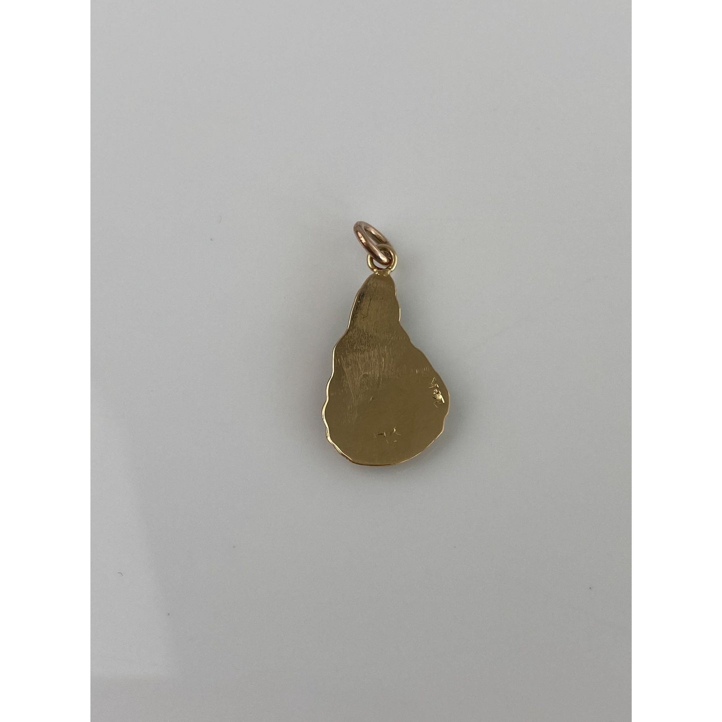 Vintage Solid 14k Yellow Gold Carved Jade Charm