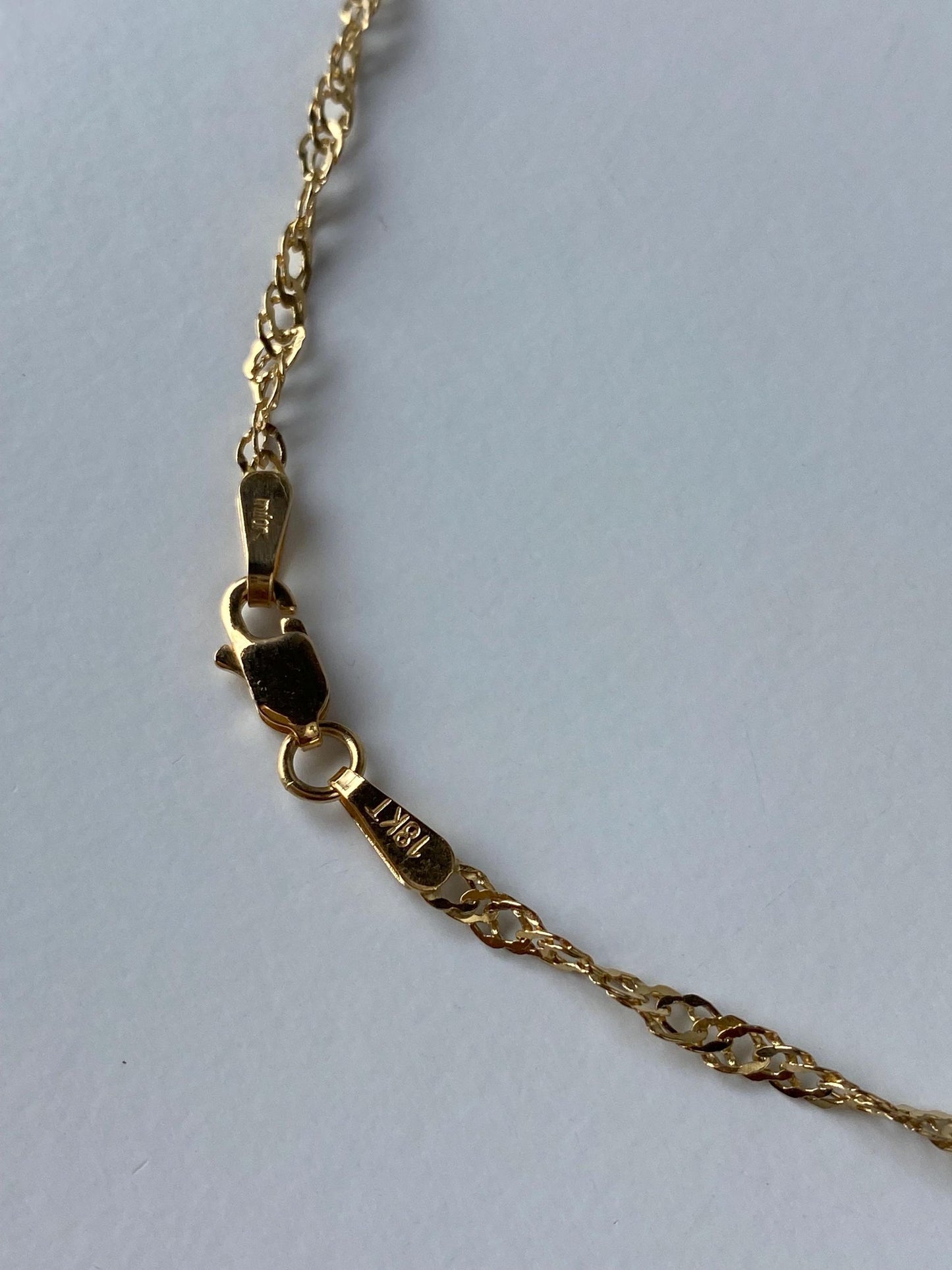 Vintage Solid 18k Yellow Gold Loose Weave Twist Chain Necklace - 31.75 inches