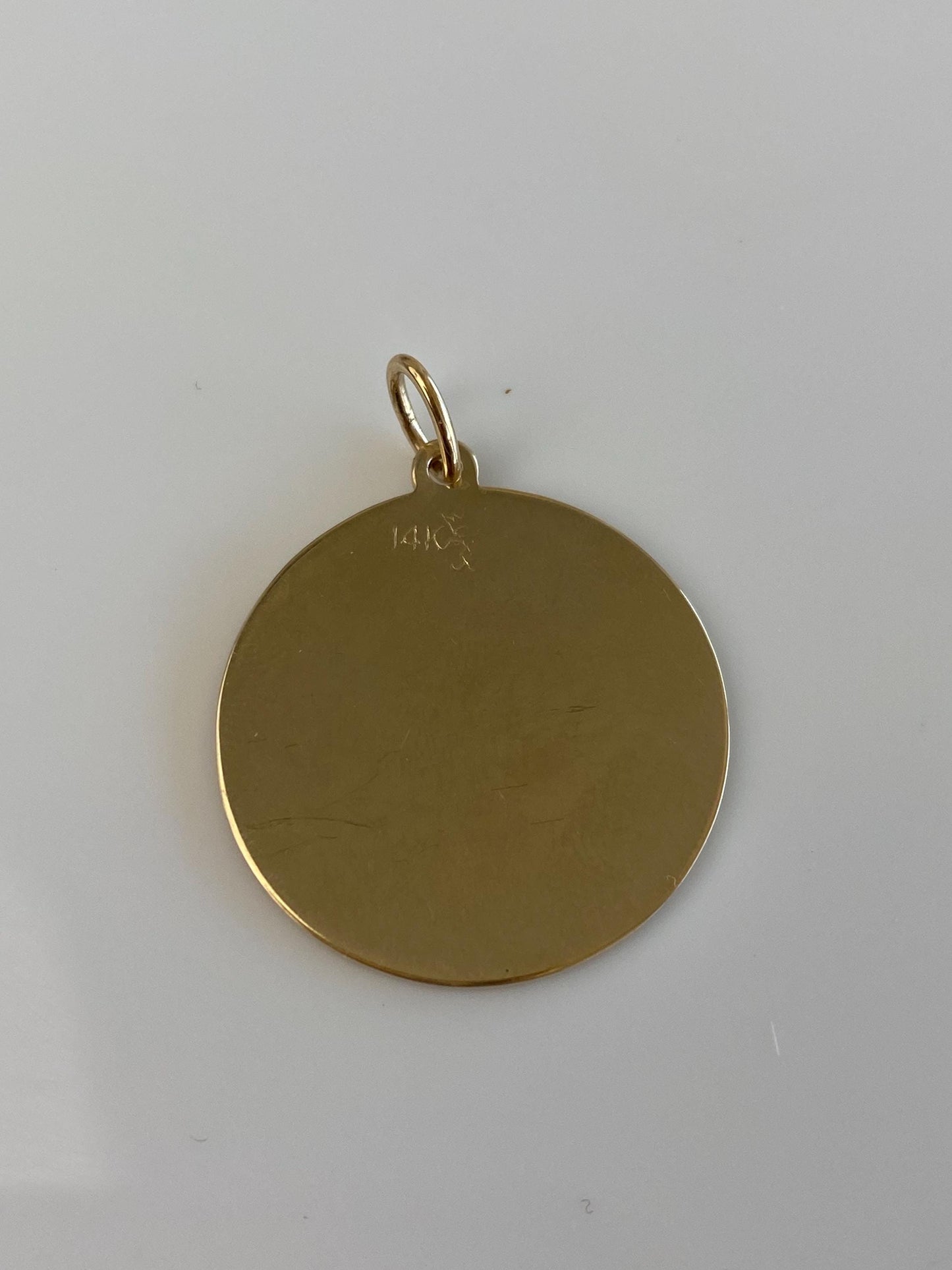Vintage Solid 14k Yellow Gold French Love Charm