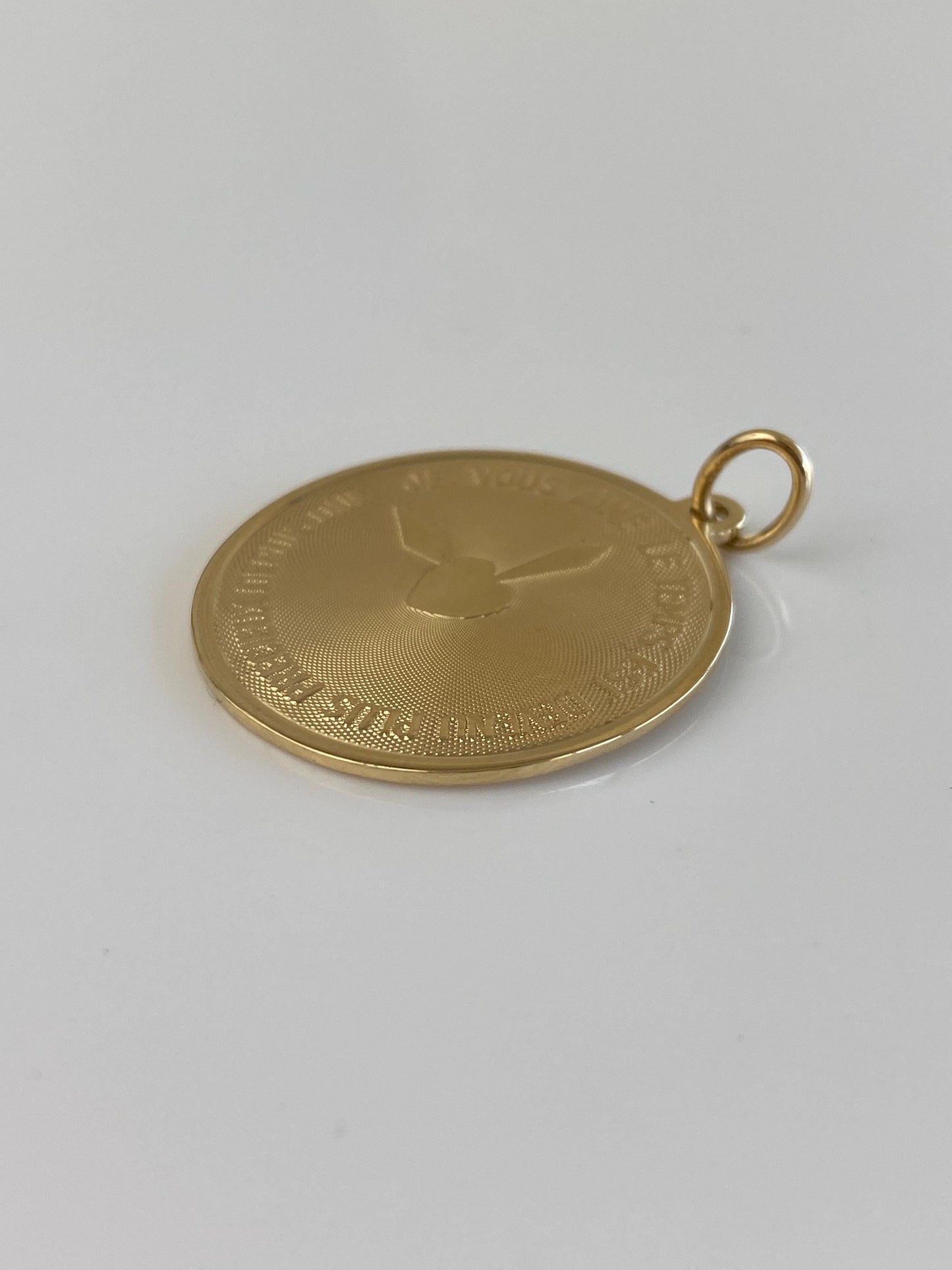 Vintage Solid 14k Yellow Gold French Love Charm