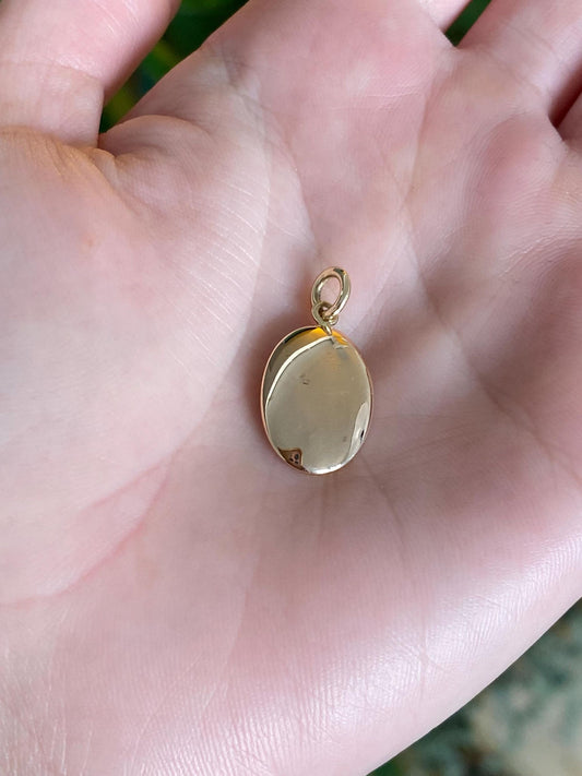 Vintage Solid 10k Rosey Gold Cufflink Conversion Charm