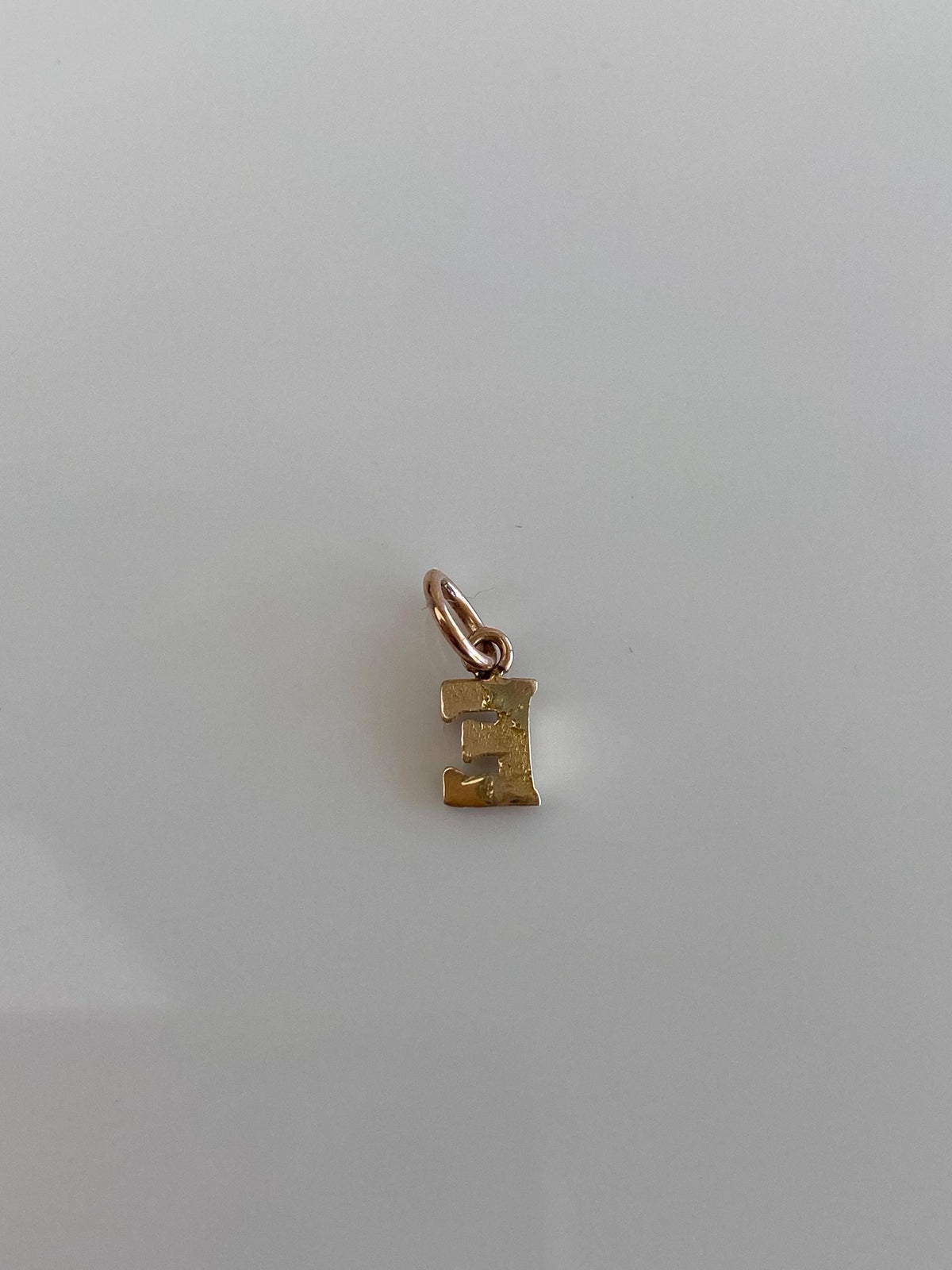 Vintage Solid 10k Rosey Gold Initial 'E' Charm