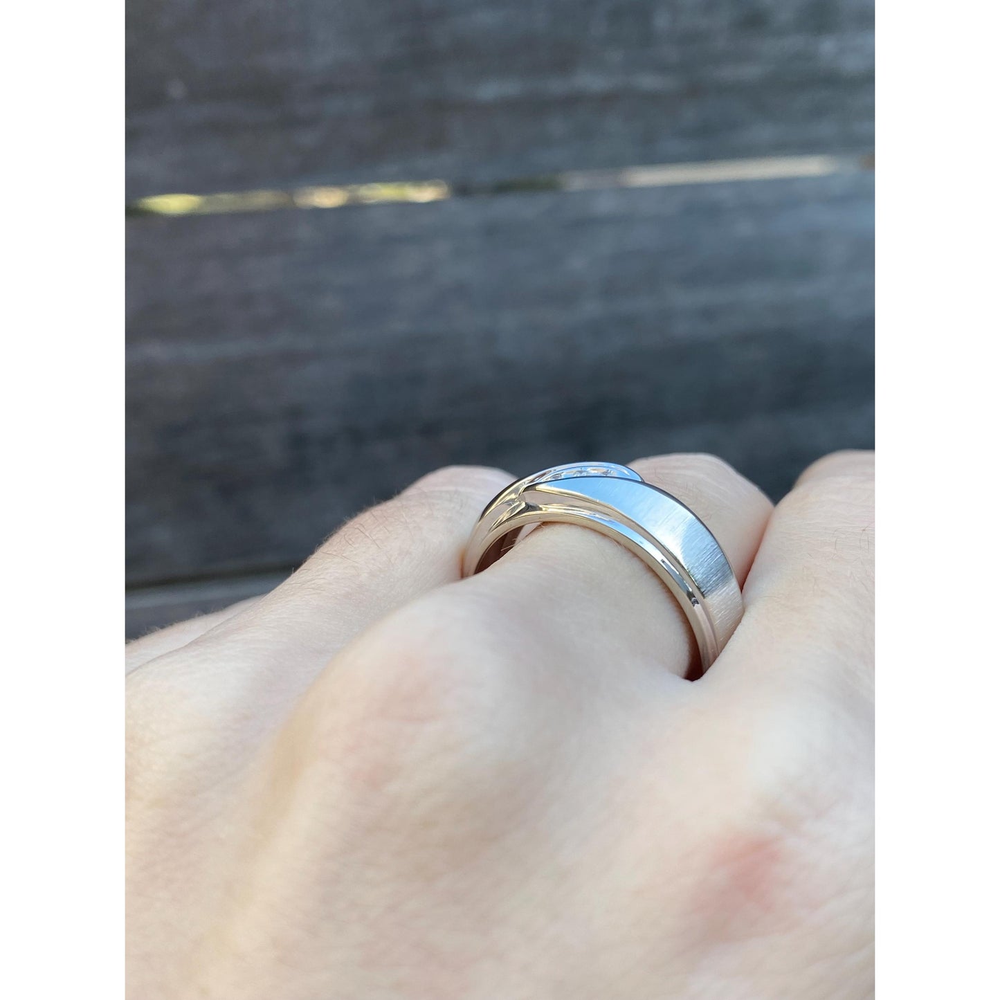 Vintage Solid 10k White Gold Diamond Ring Band - Size 11