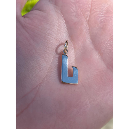 Solid 14k Yellow Gold Initial 'L' Charm