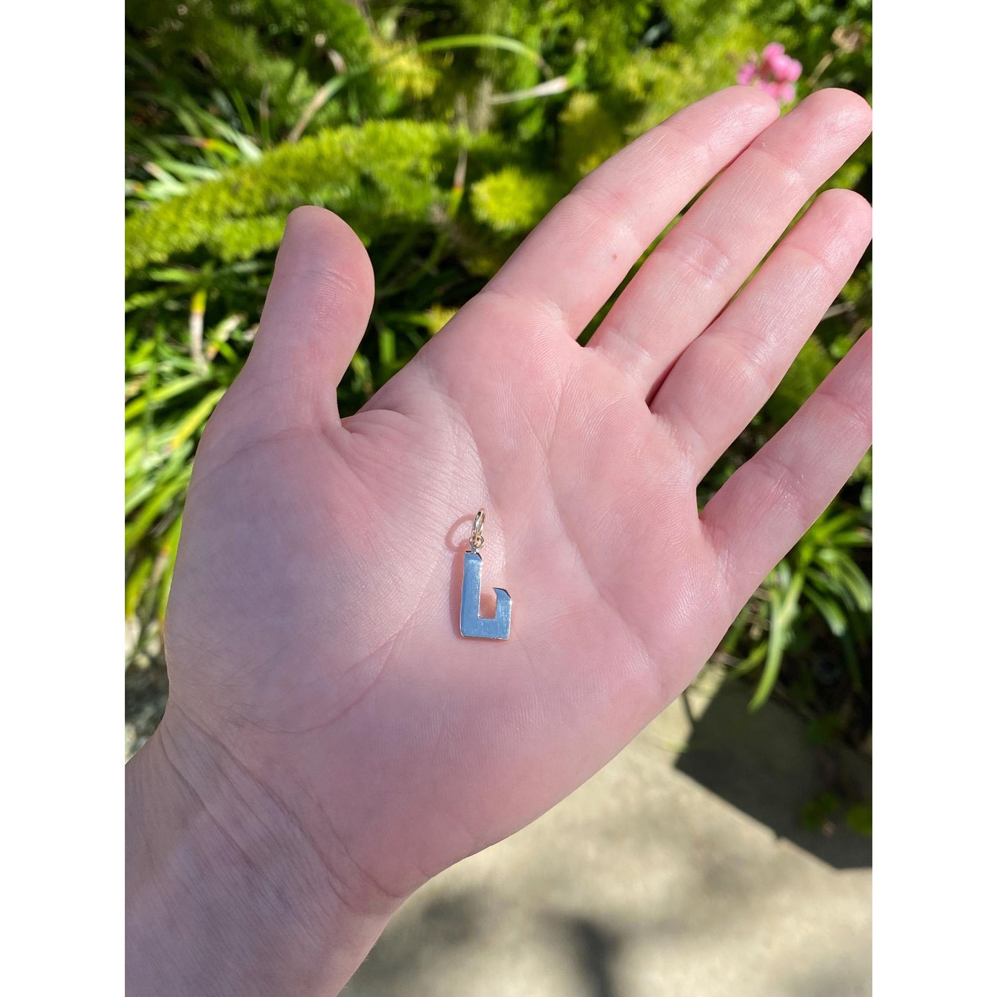 Solid 14k Yellow Gold Initial 'L' Charm