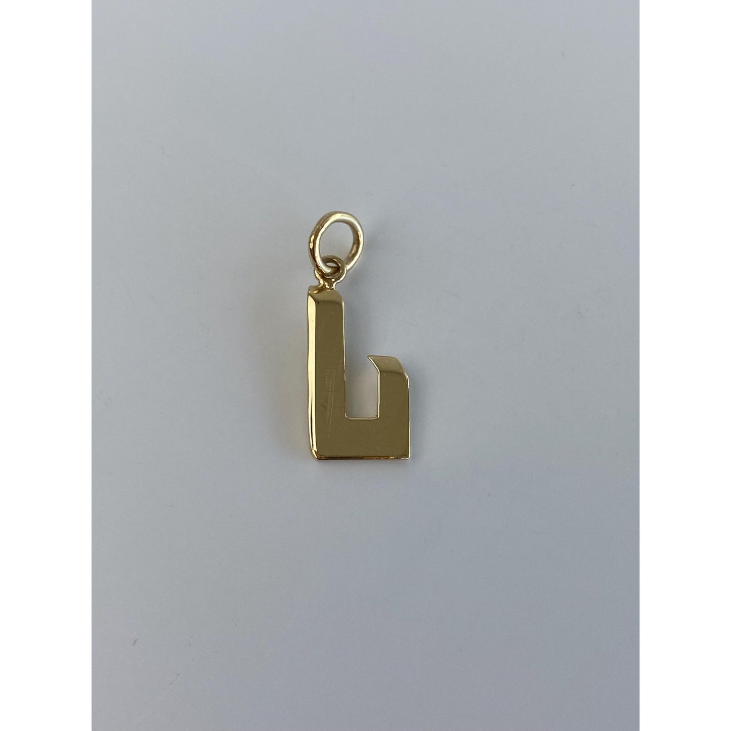 Solid 14k Yellow Gold Initial 'L' Charm