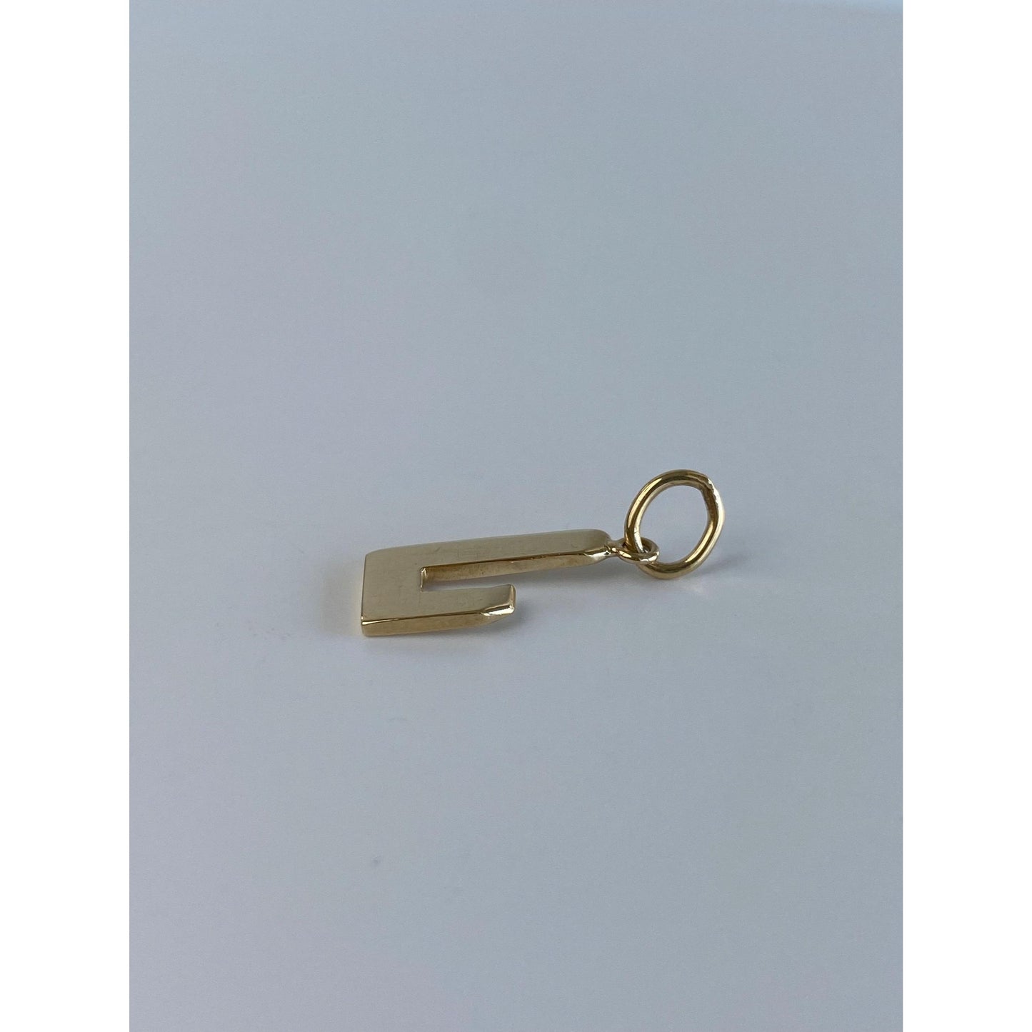 Solid 14k Yellow Gold Initial 'L' Charm