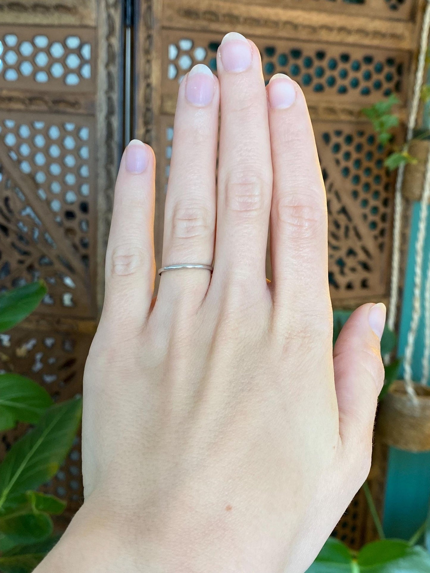 Vintage Solid Platinum Ring Band - Size 5