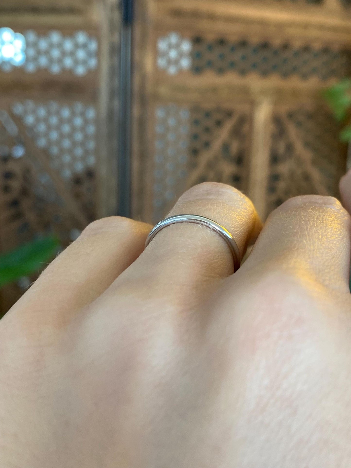 Vintage Solid Platinum Ring Band - Size 5