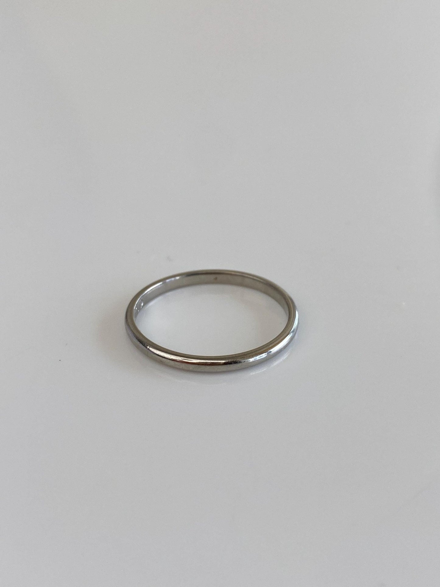 Vintage Solid Platinum Ring Band - Size 5