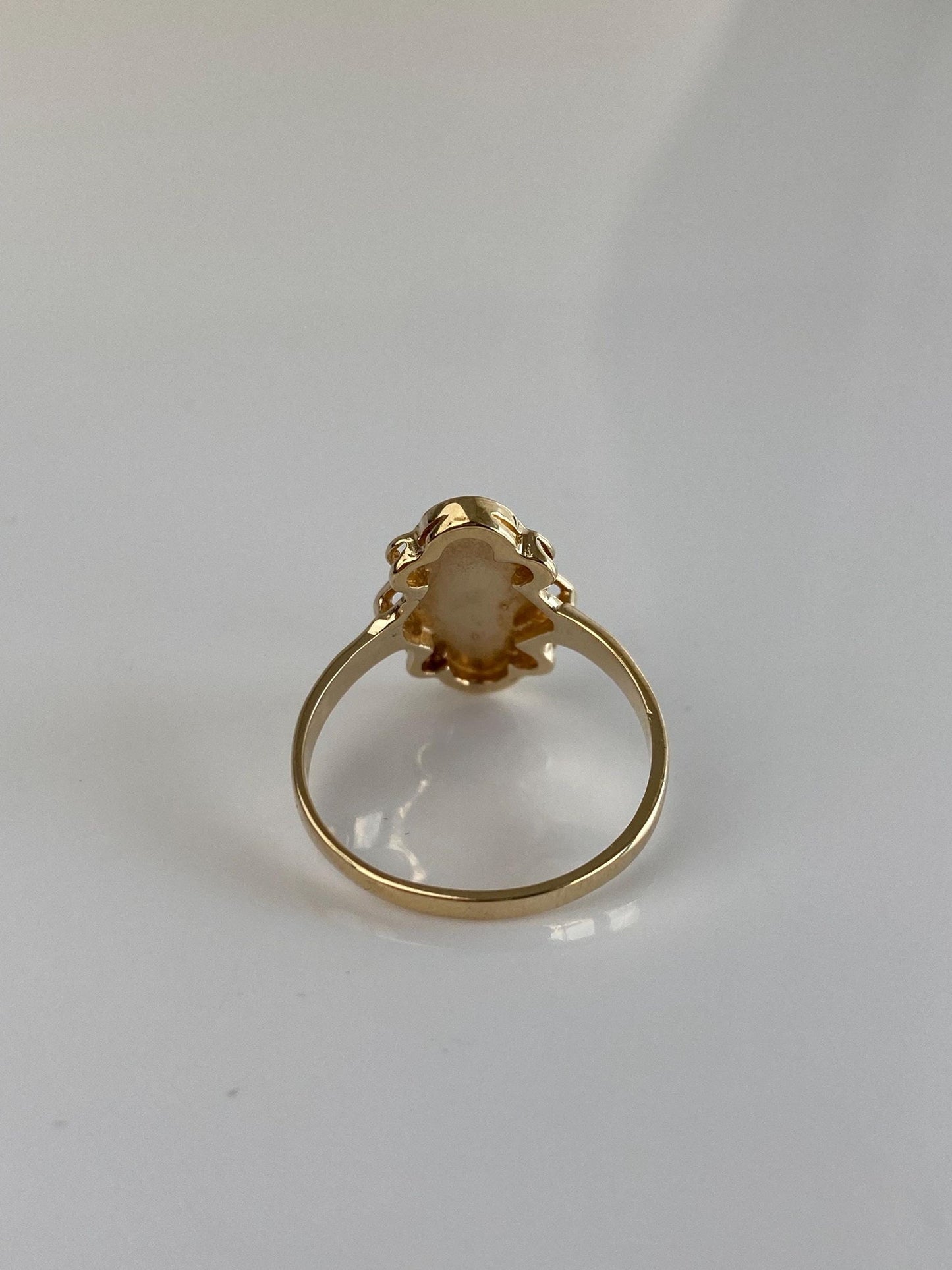 Vintage Solid 10k Yellow Gold Monogram Signet Ring - Size 5.5