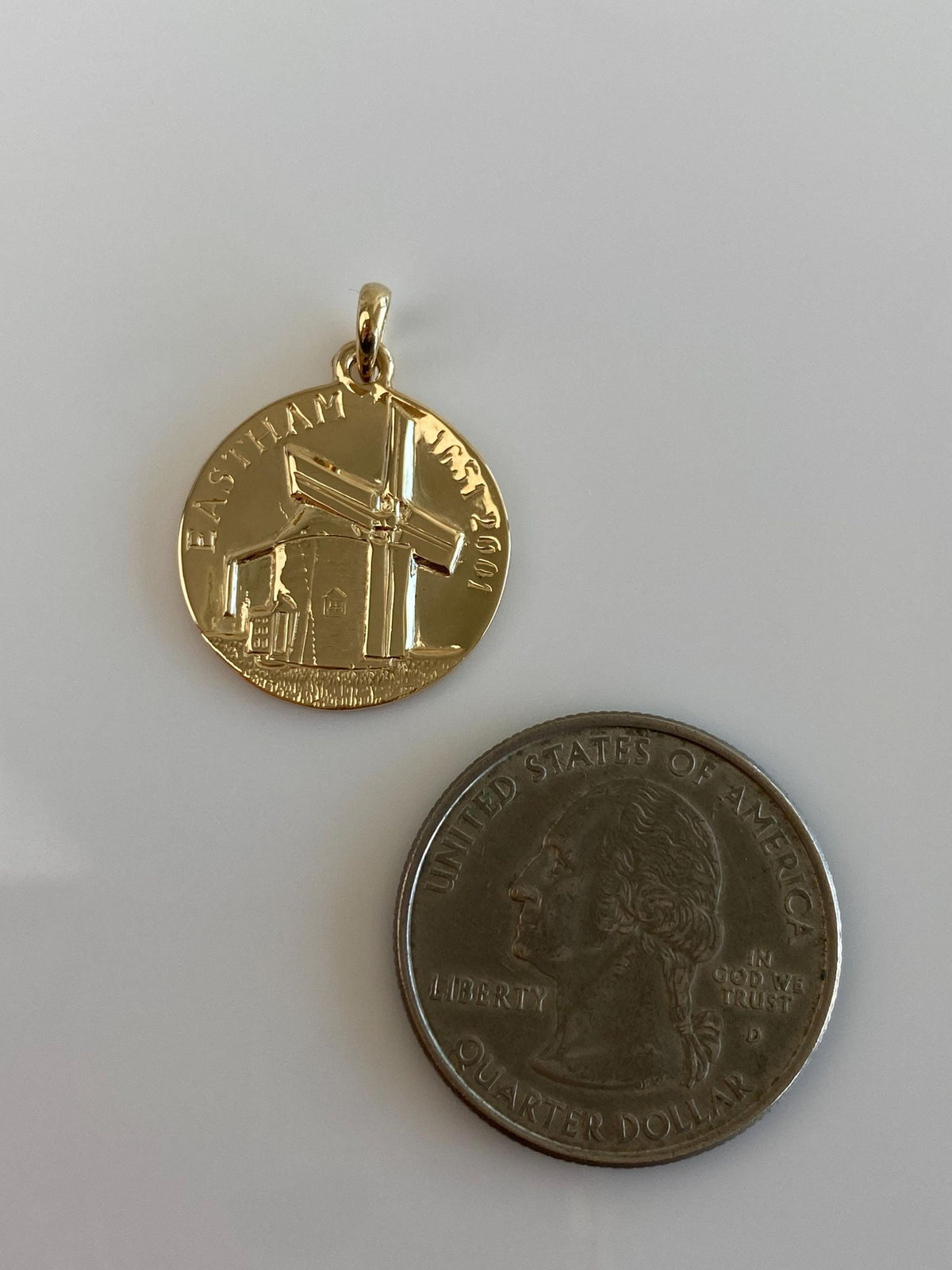 Vintage Solid 14k Yellow Gold Eastham Massachusetts Charm