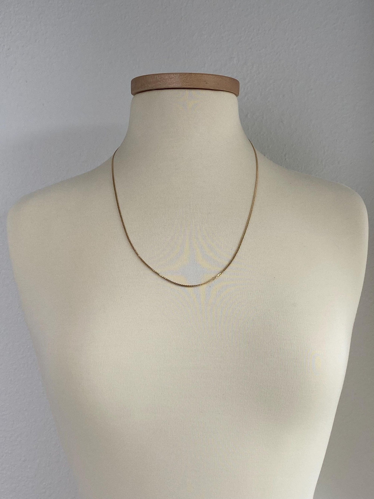 Vintage Solid 14k Yellow Gold Long Serpentine Chain Necklace - 24 inches