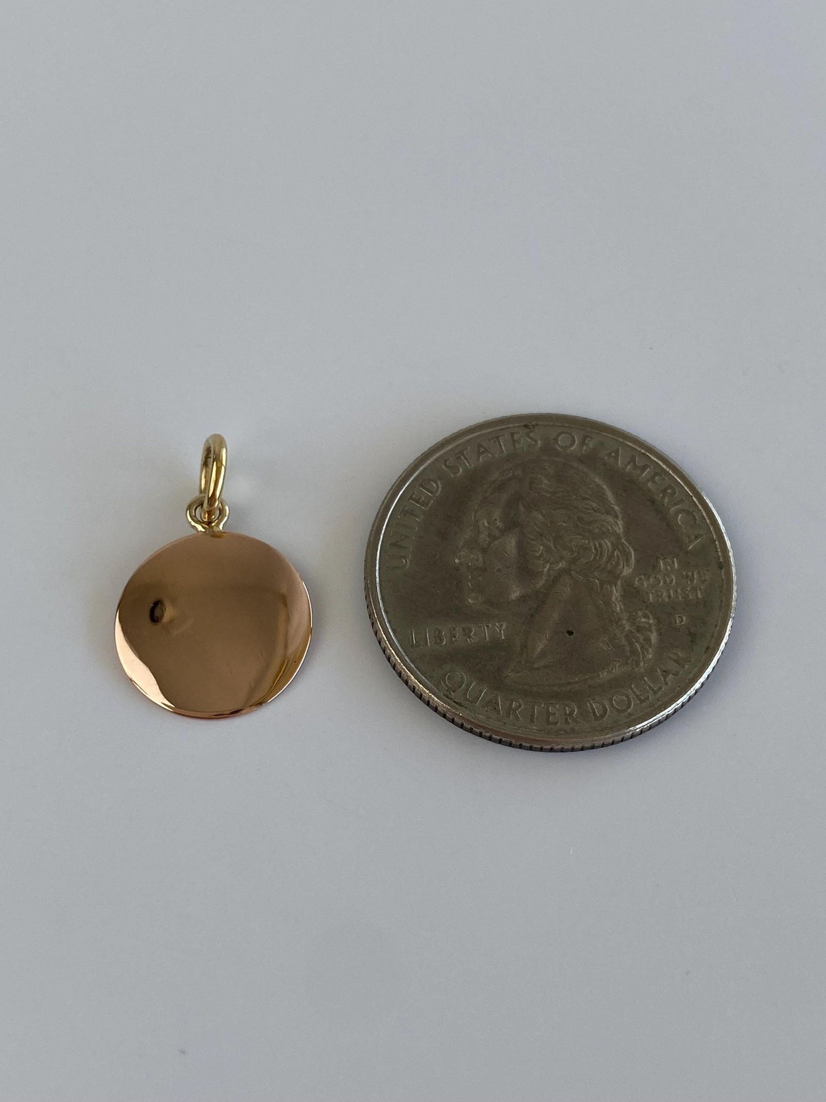 Vintage Solid 18k Rose Gold Cufflink Conversion Charm