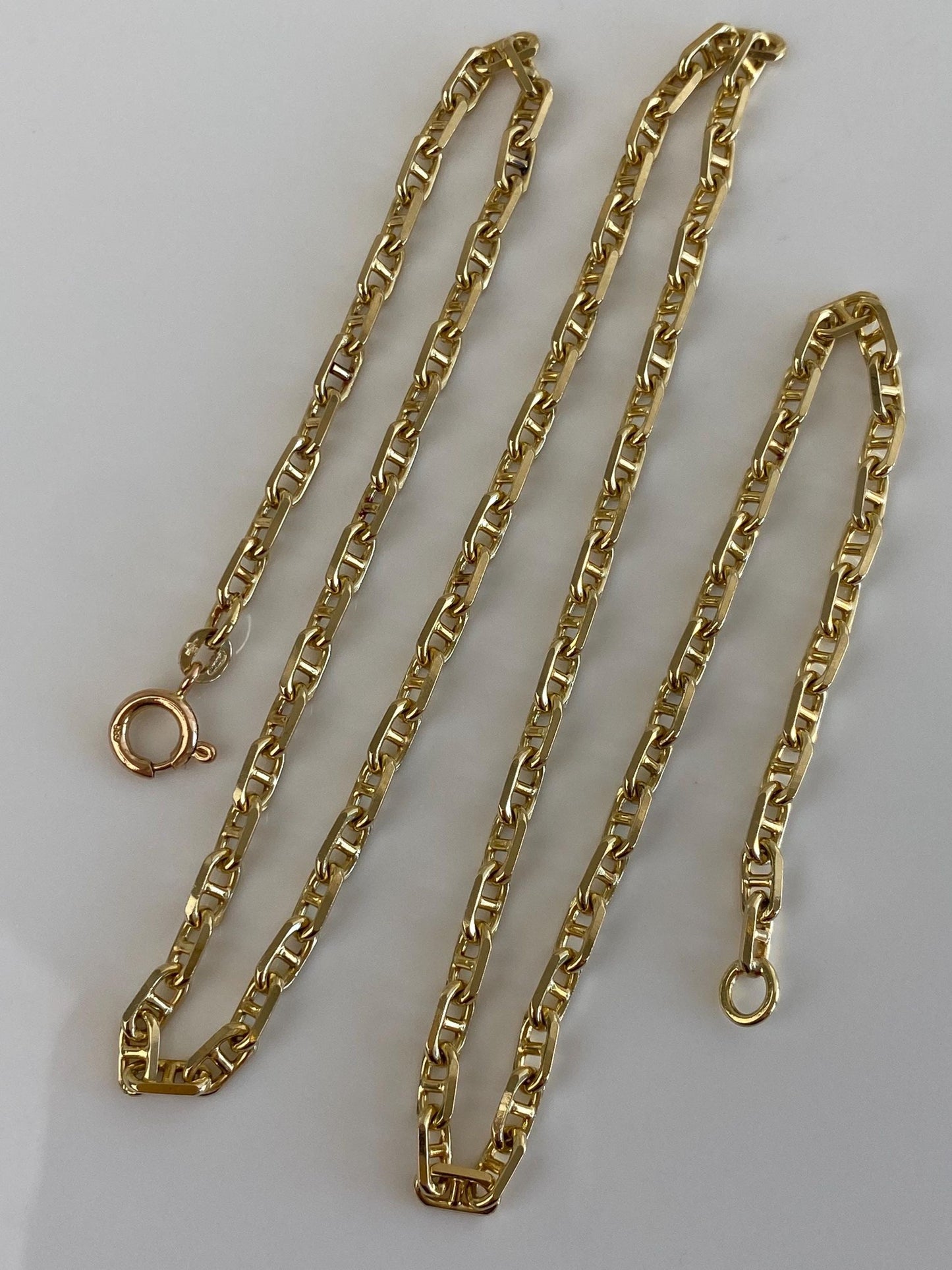 Vintage Solid 14k Yellow Gold Mariner Link Chain Necklace - 20.25 inches