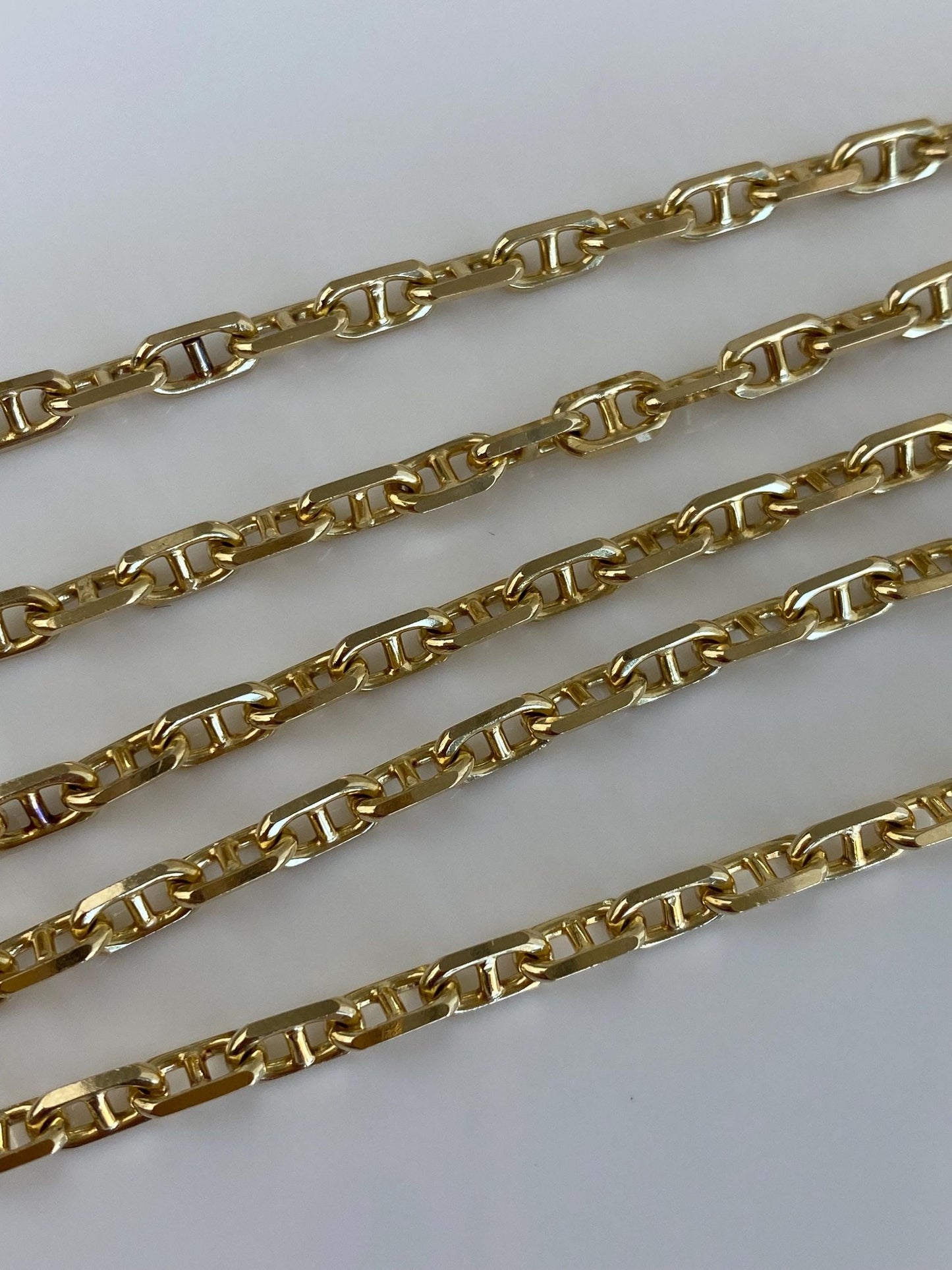 Vintage Solid 14k Yellow Gold Mariner Link Chain Necklace - 20.25 inches