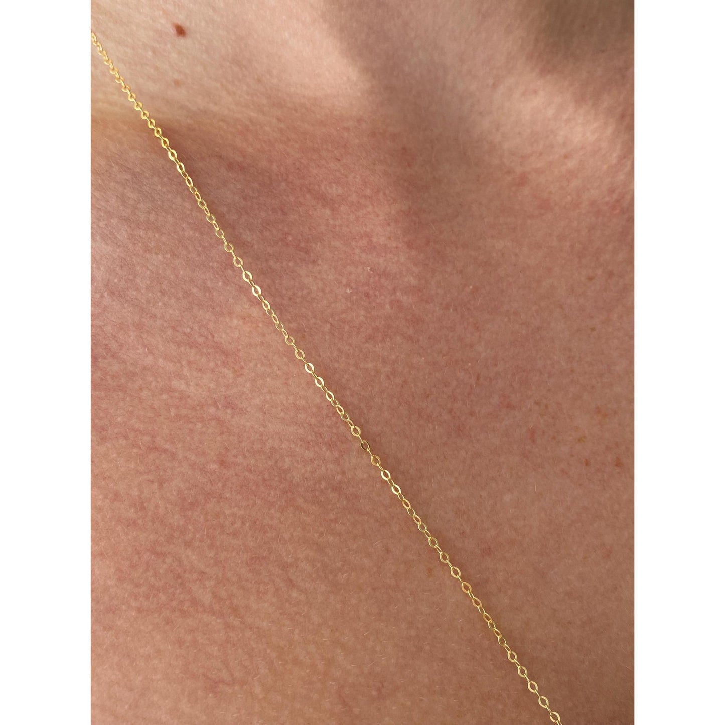 Vintage Solid 10k Yellow Gold Cable Link Key Lariat Necklace - 27.5 inches