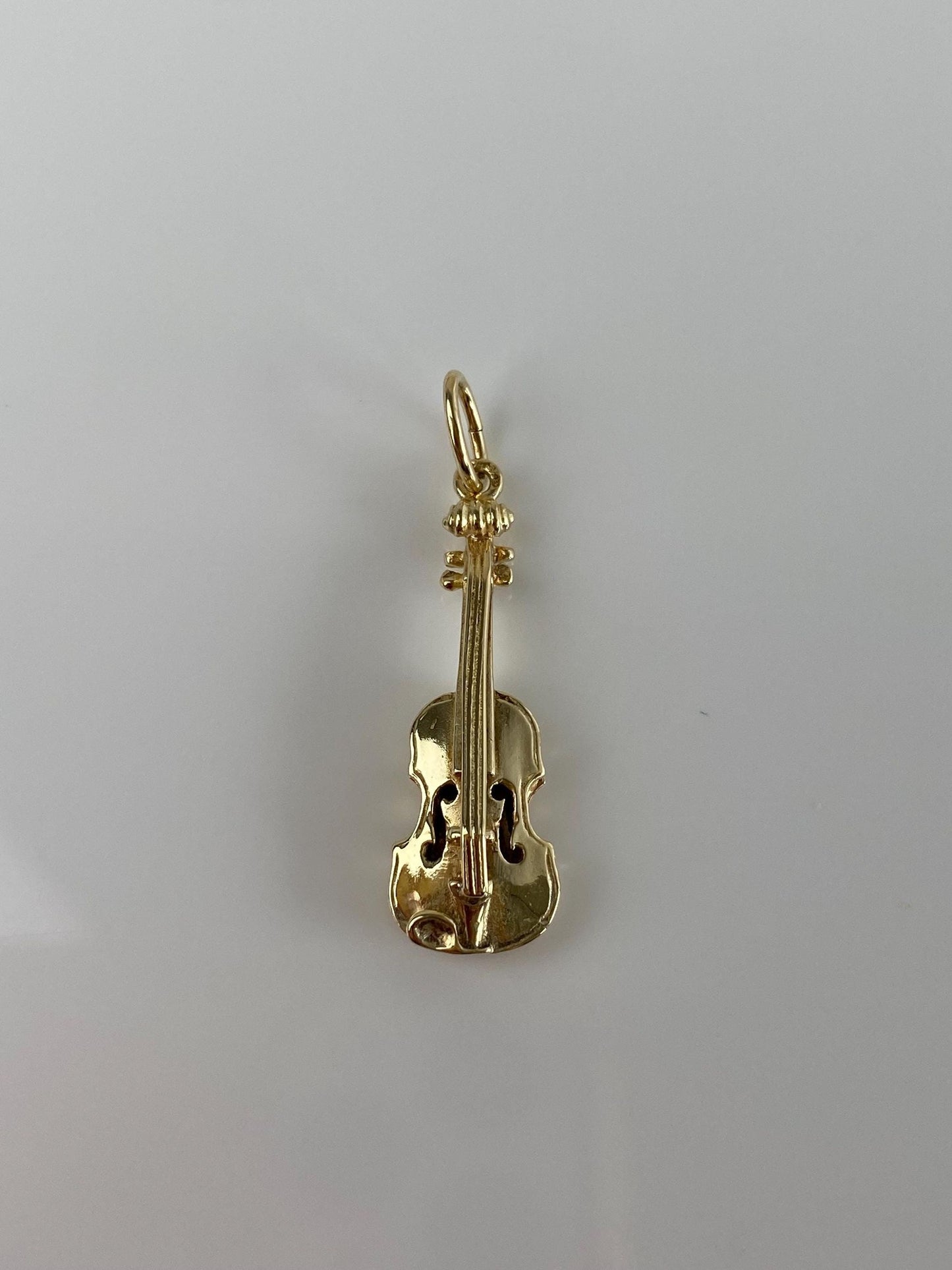 Vintage 14k Yellow Gold Violin Charm