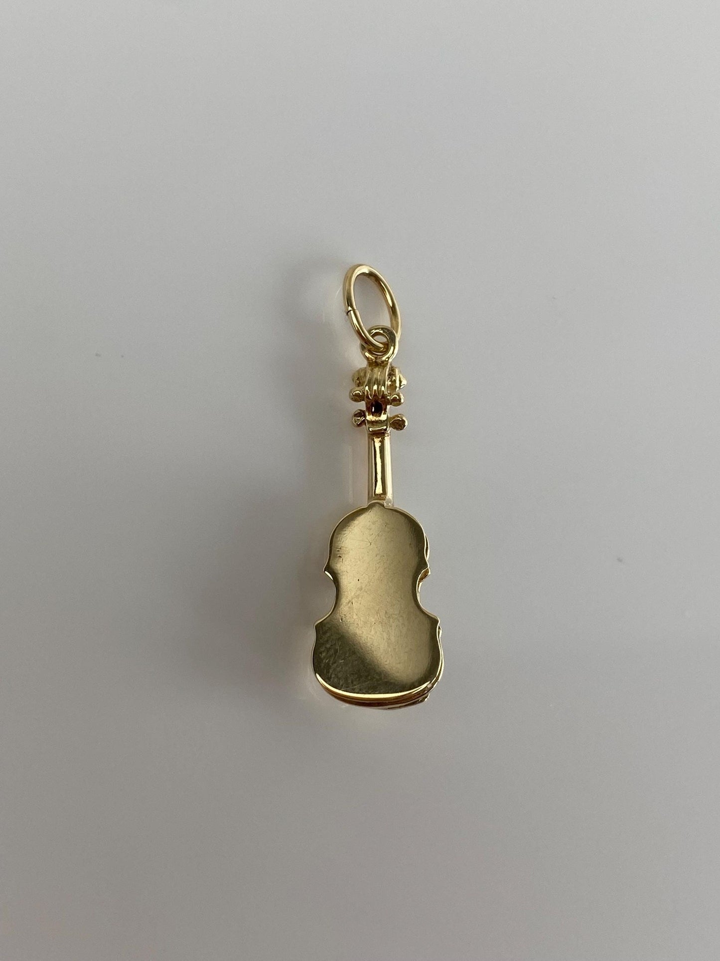 Vintage 14k Yellow Gold Violin Charm