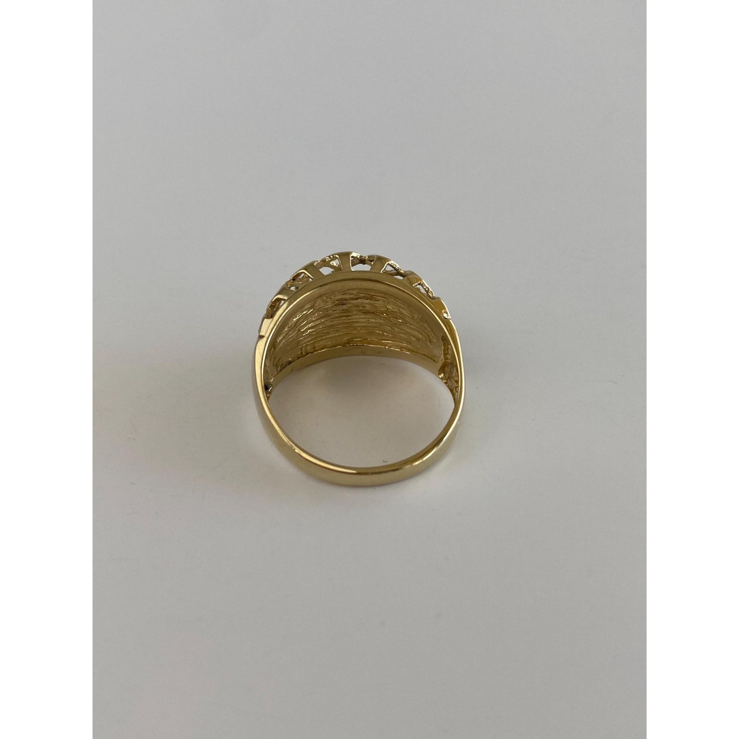 Vintage Solid 14k Yellow Gold Basket Weave Woven Ring - Size 5.75