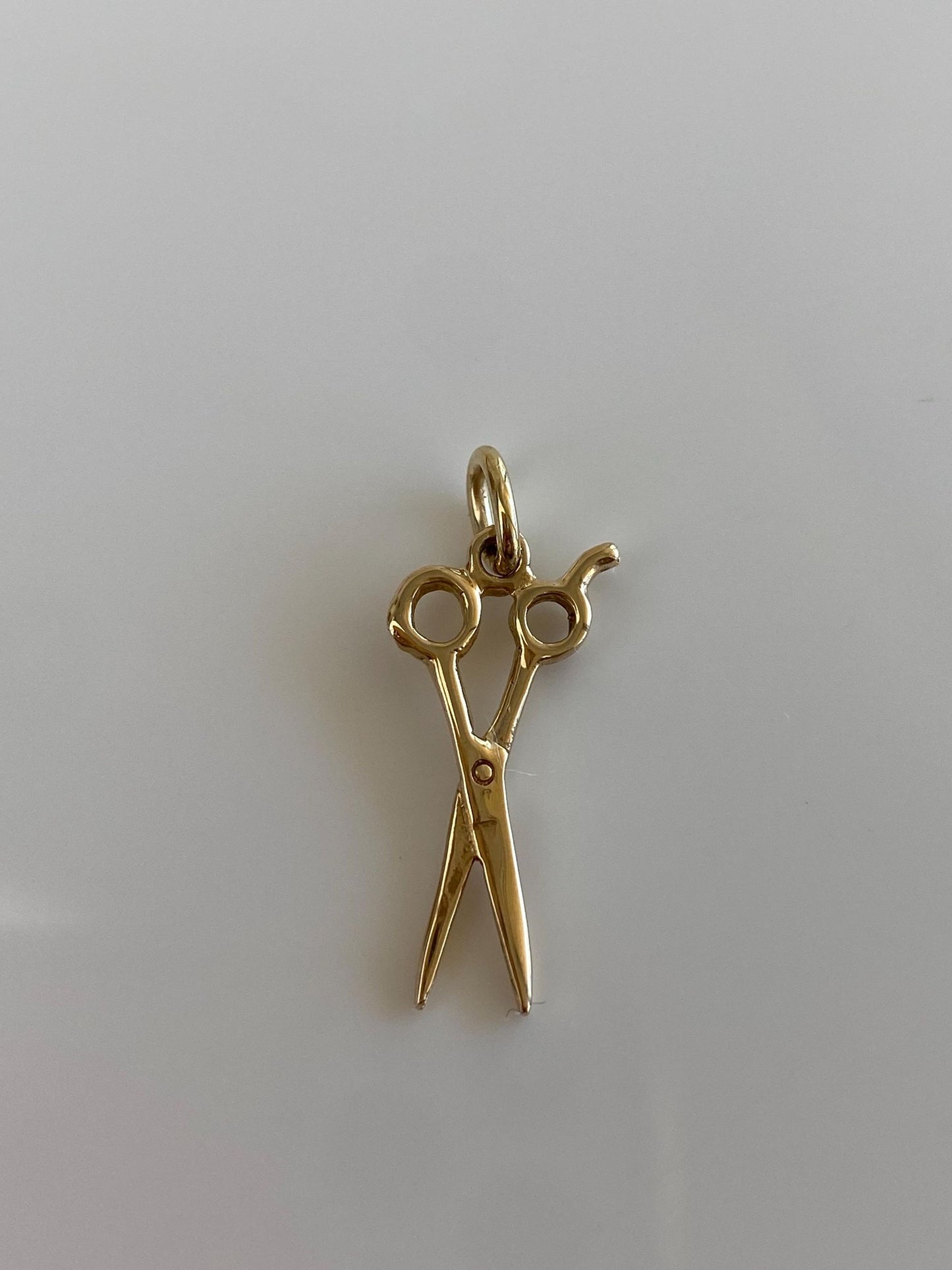 Vintage Solid 14k Yellow Gold Scissors Charm