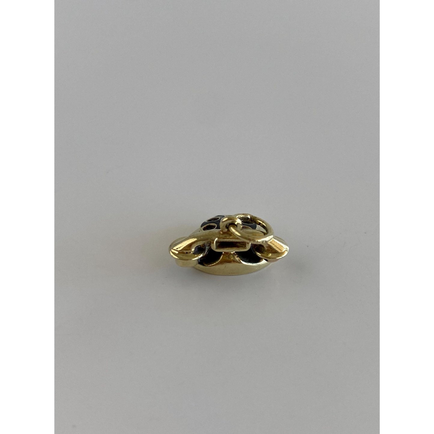 Vintage Solid 14k Yellow Gold Articulated 'I Love You' Rotary Phone Charm