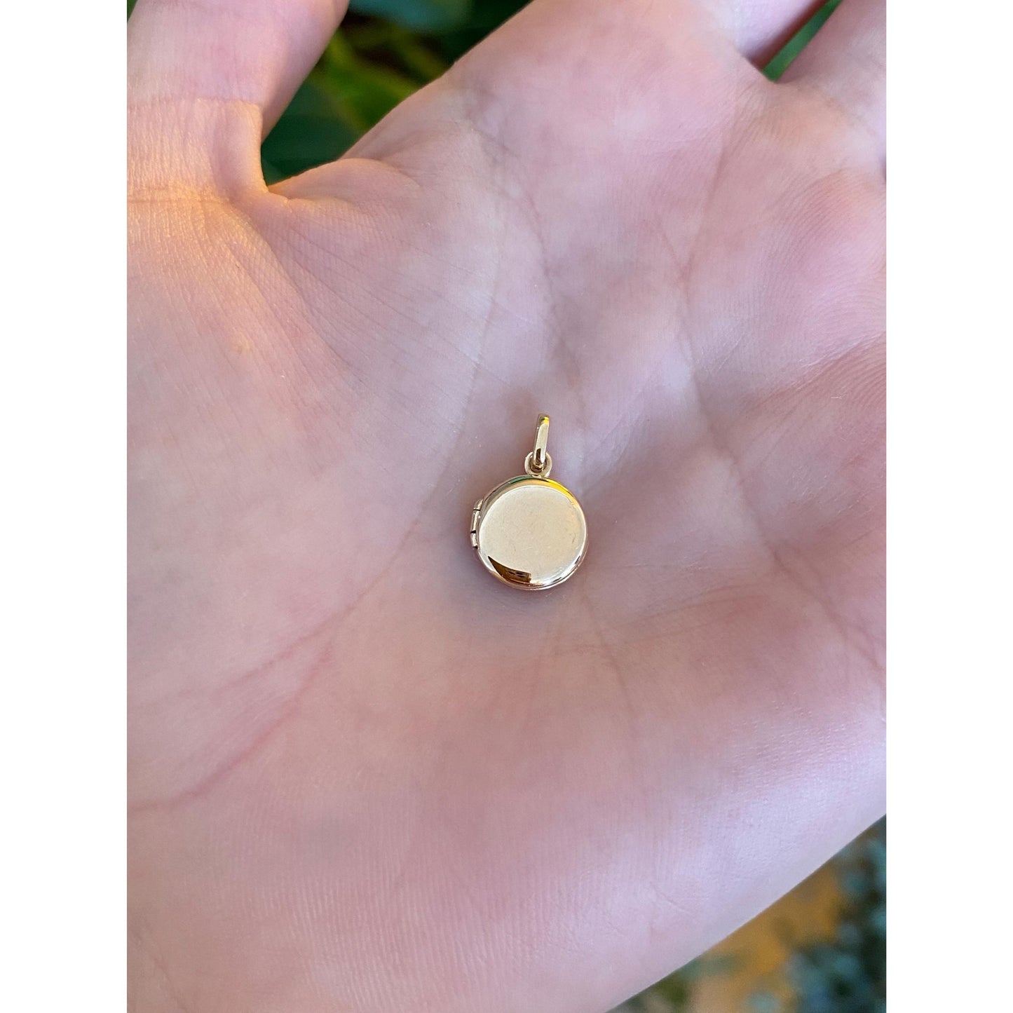 Vintage Solid 14k Yellow Gold Small Locket Charm