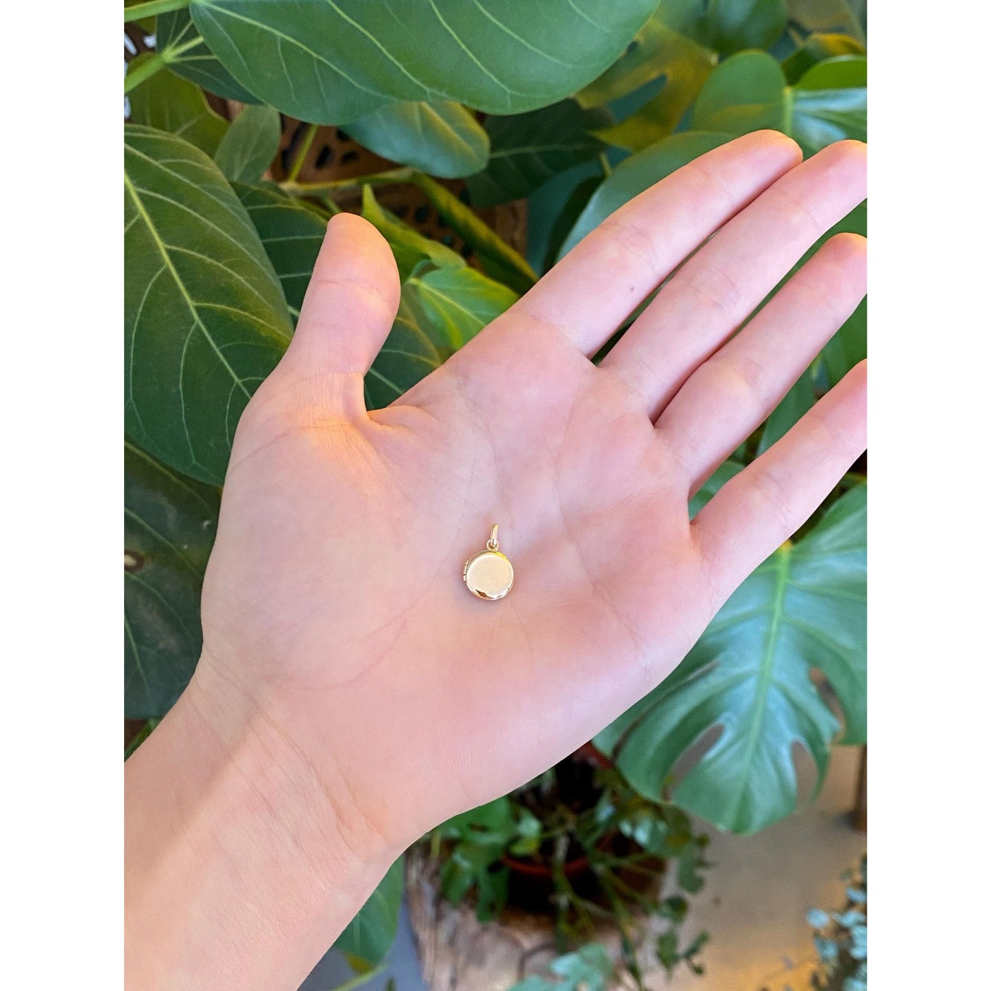 Vintage Solid 14k Yellow Gold Small Locket Charm