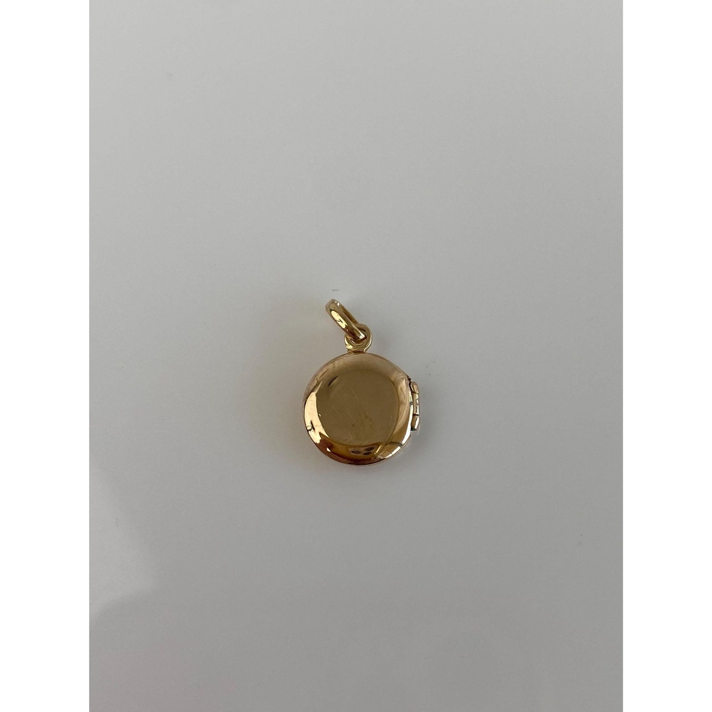 Vintage Solid 14k Yellow Gold Small Locket Charm
