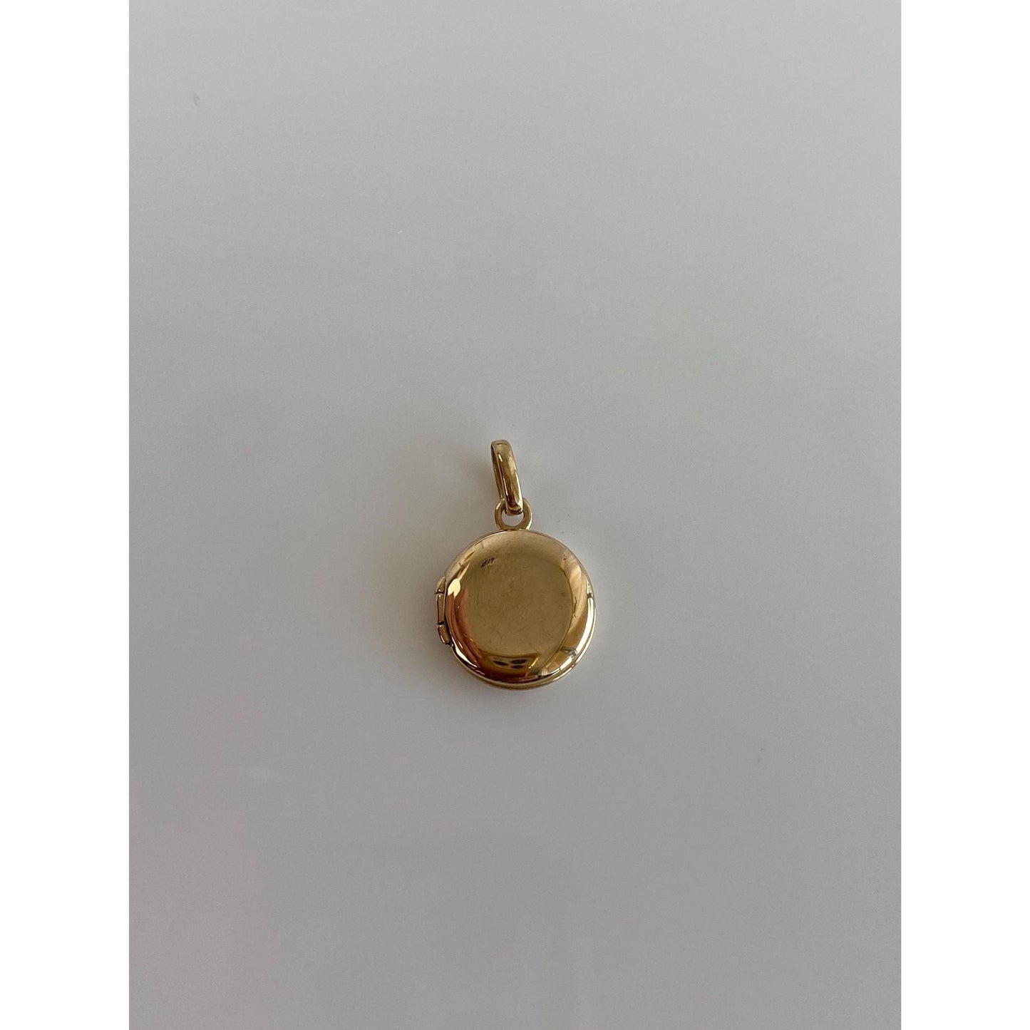 Vintage Solid 14k Yellow Gold Small Locket Charm