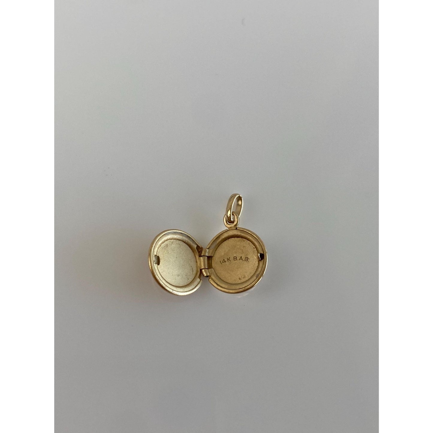 Vintage Solid 14k Yellow Gold Small Locket Charm