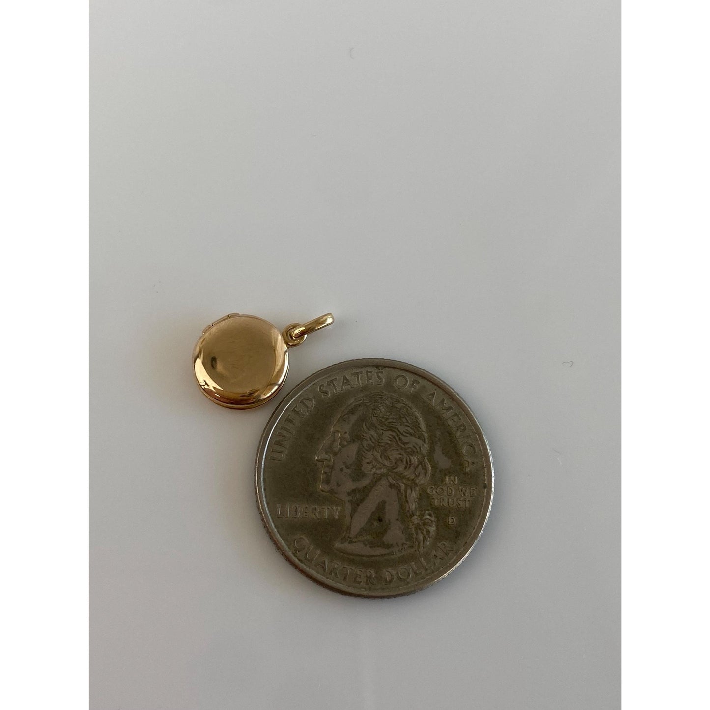 Vintage Solid 14k Yellow Gold Small Locket Charm