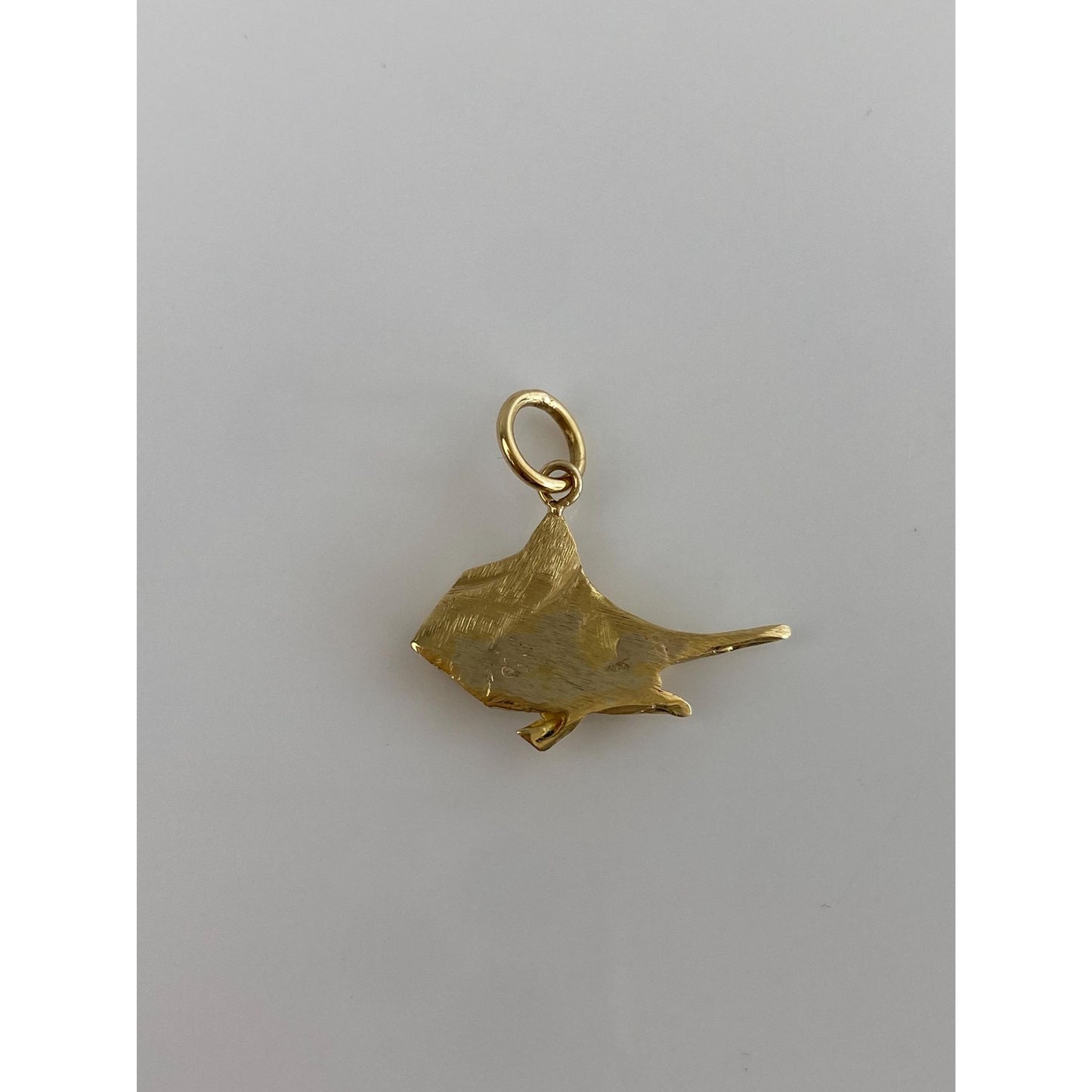 Vintage Solid 18k Yellow Gold Marlin Charm