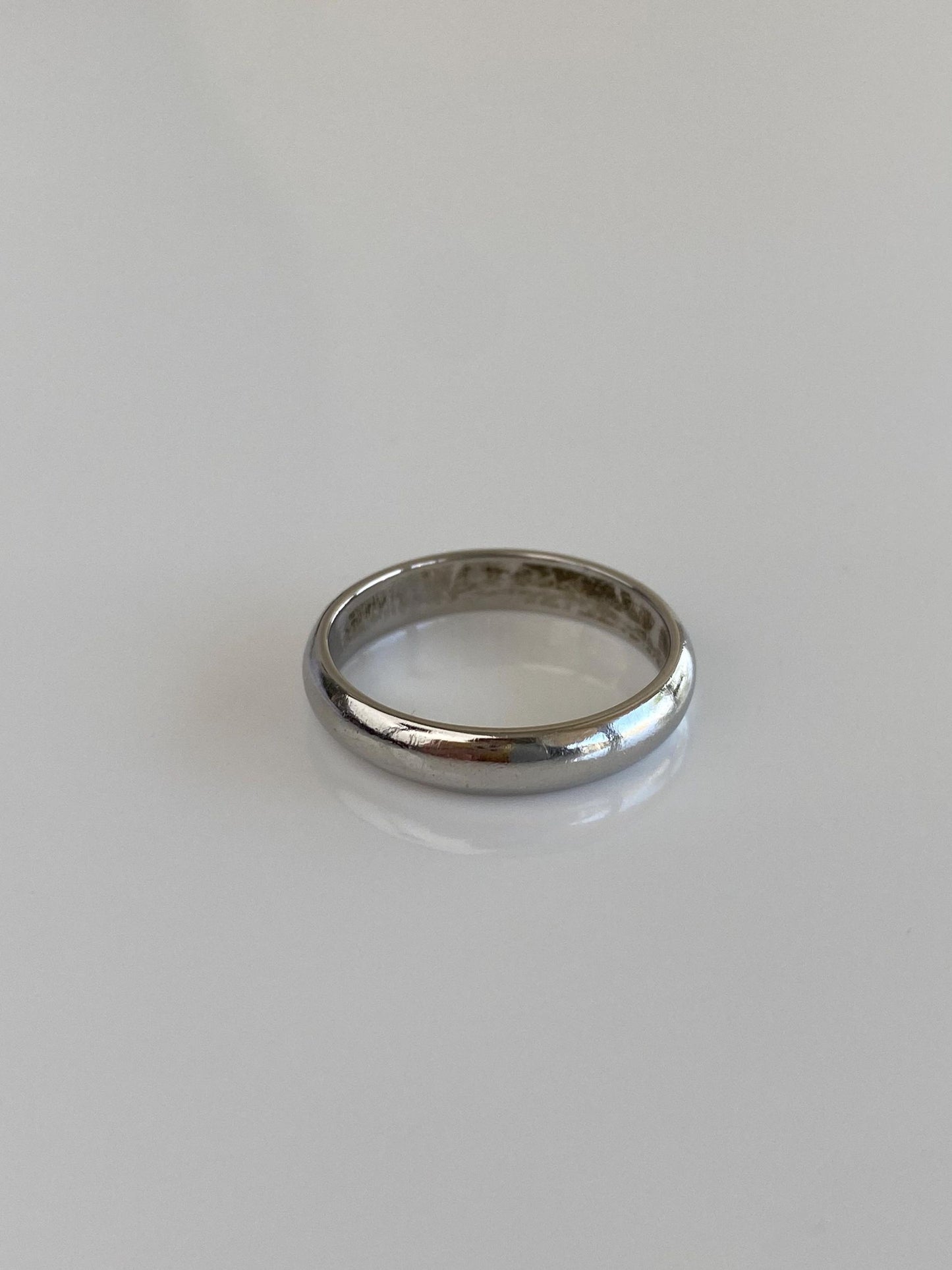 Vintage Solid Platinum Ring Band - Size 7.25