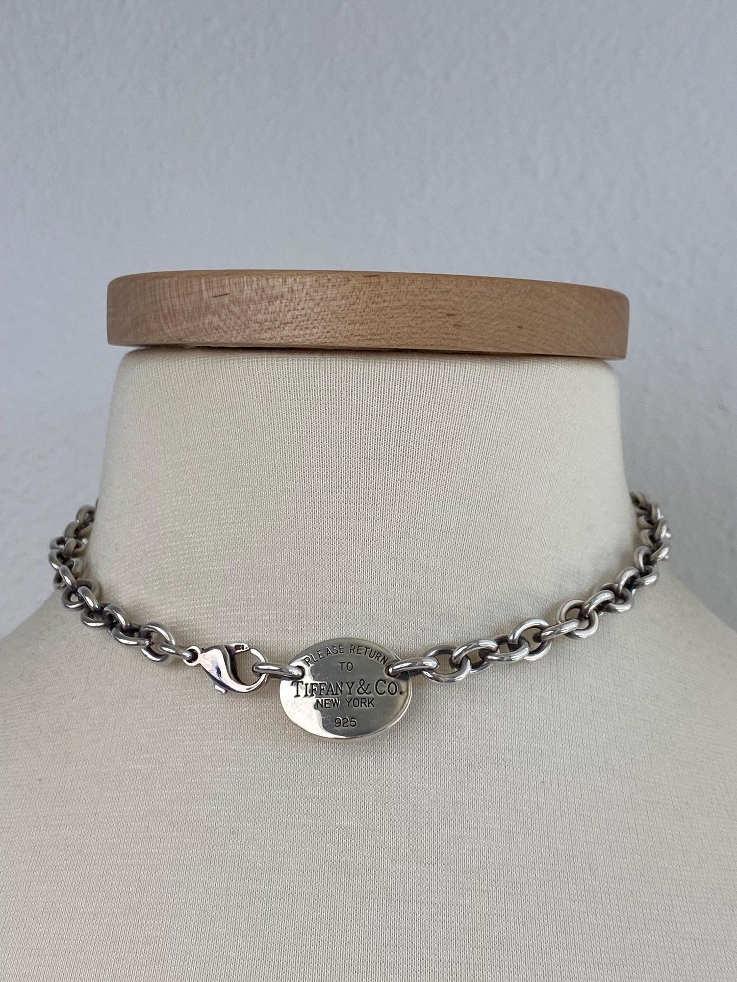 Tiffany & Co. Solid Sterling Silver Rolo Chain Necklace - 15.25 inches