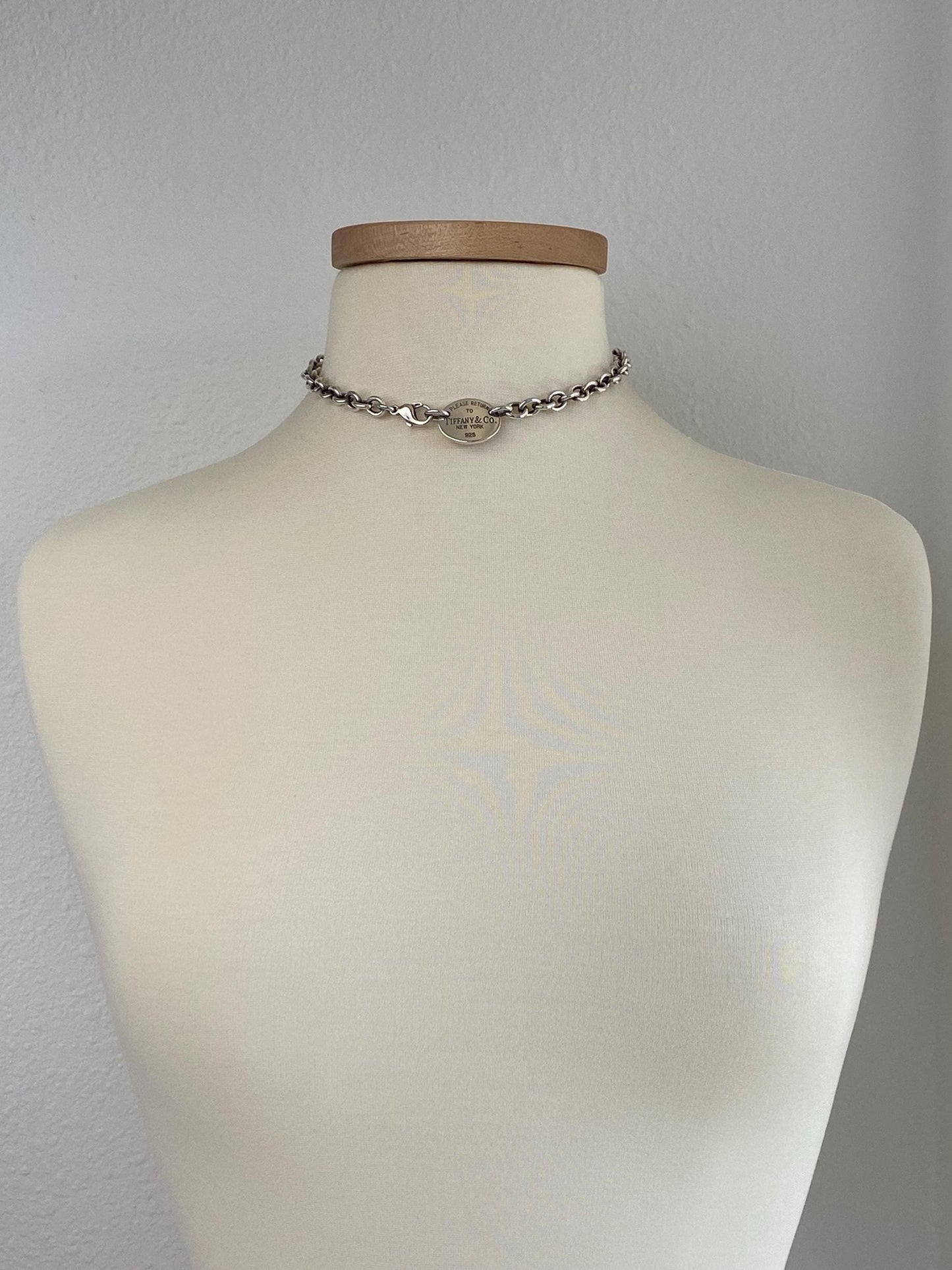 Tiffany & Co. Solid Sterling Silver Rolo Chain Necklace - 15.25 inches