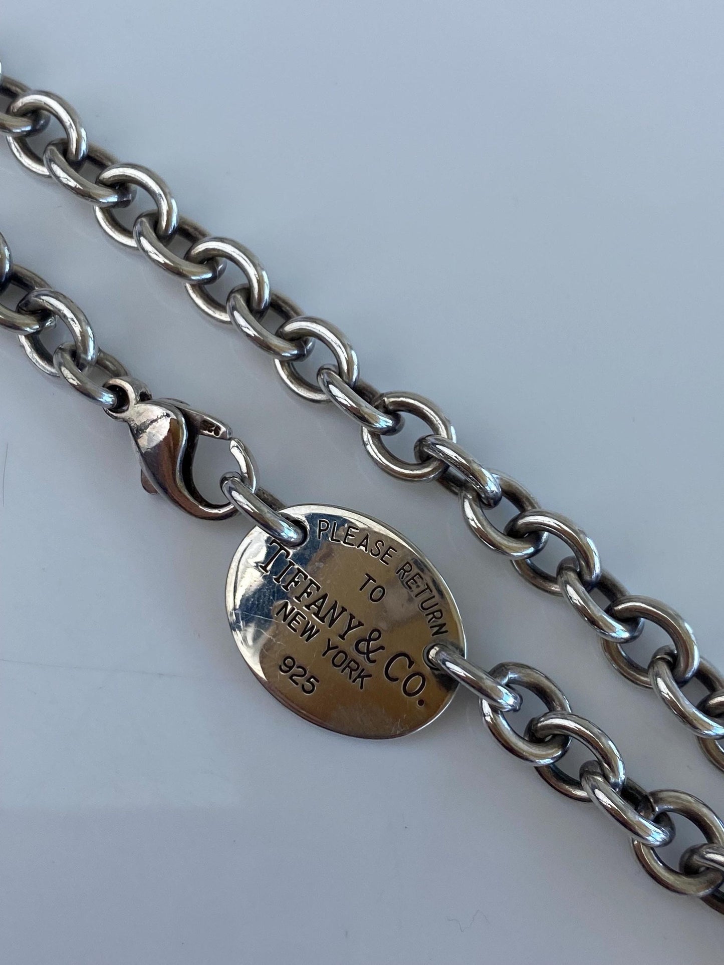 Tiffany & Co. Solid Sterling Silver Rolo Chain Necklace - 15.25 inches