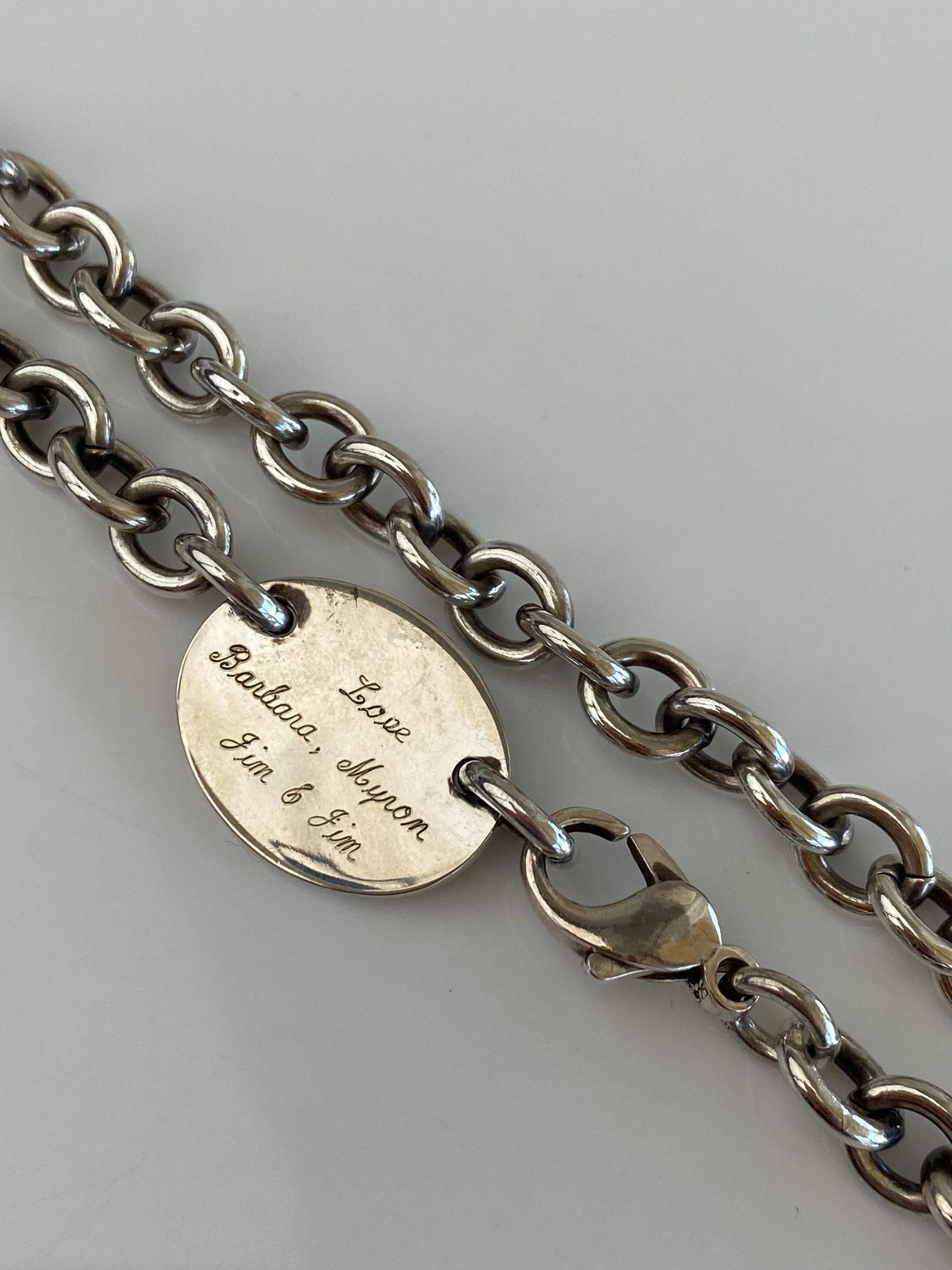 Tiffany & Co. Solid Sterling Silver Rolo Chain Necklace - 15.25 inches