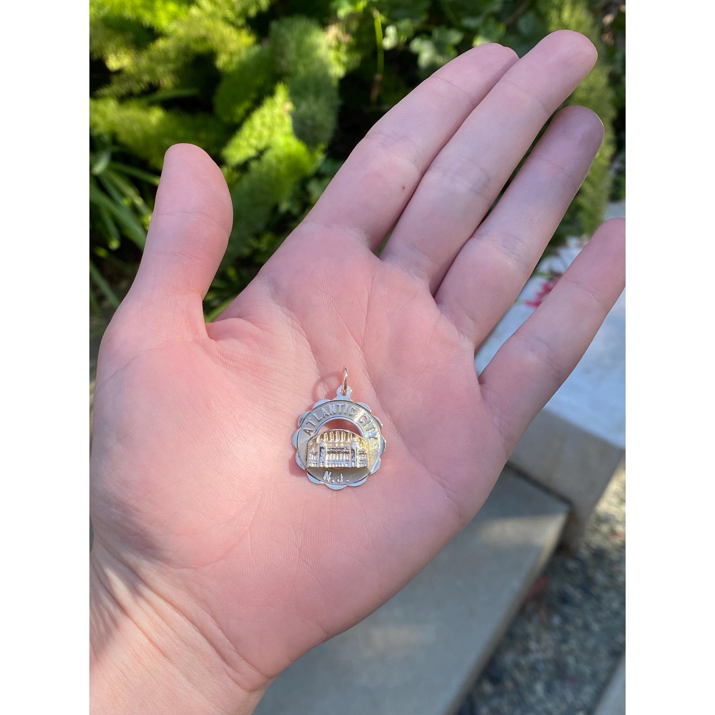 Vintage Solid 14k Yellow Gold Atlantic City Charm