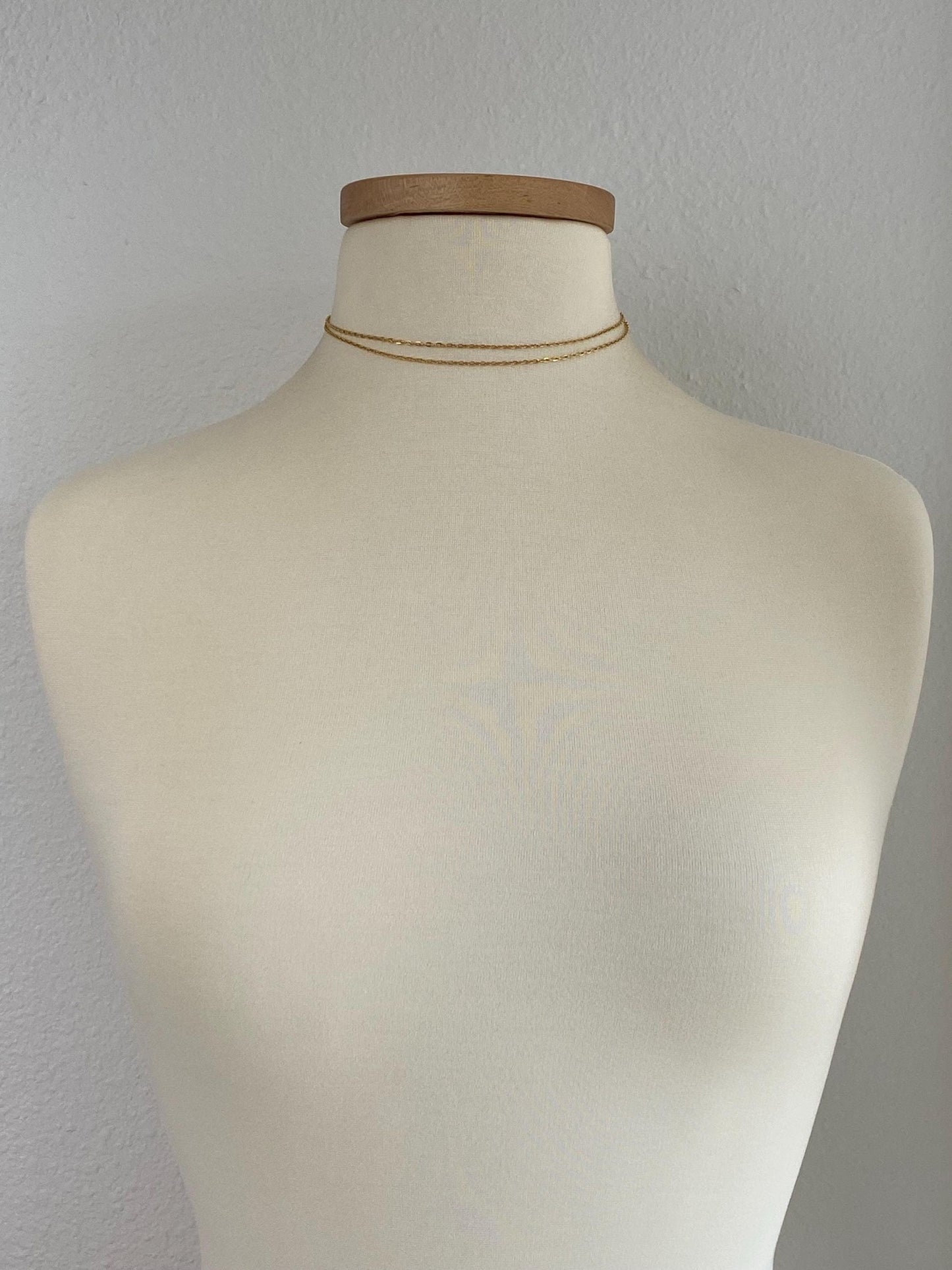 Vintage Solid 21k Yellow Gold Cable Chain Necklace - 29.5 inches