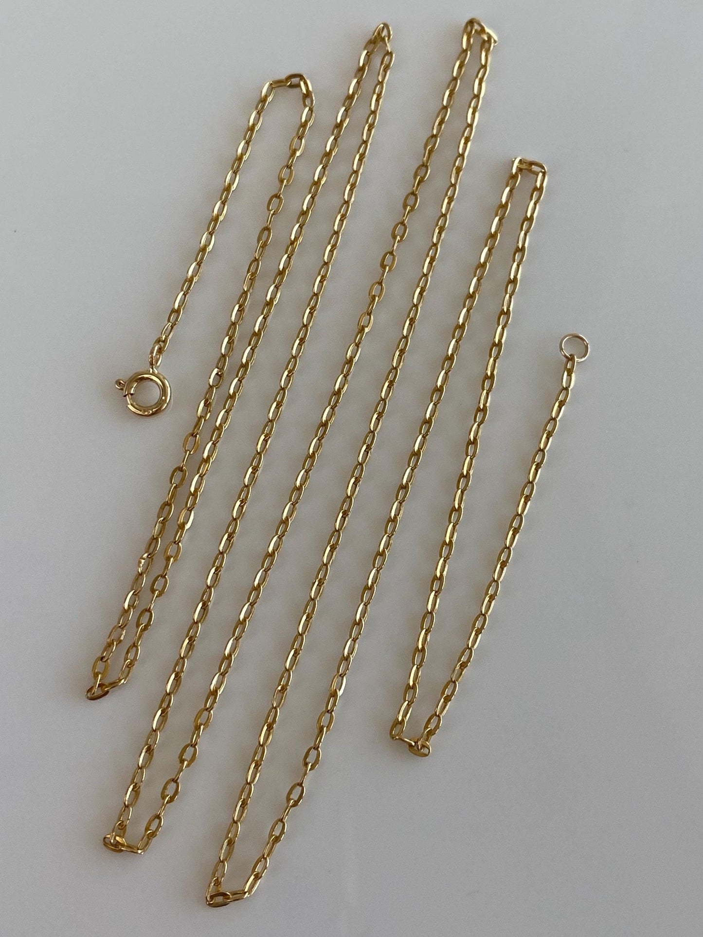 Vintage Solid 21k Yellow Gold Cable Chain Necklace - 29.5 inches