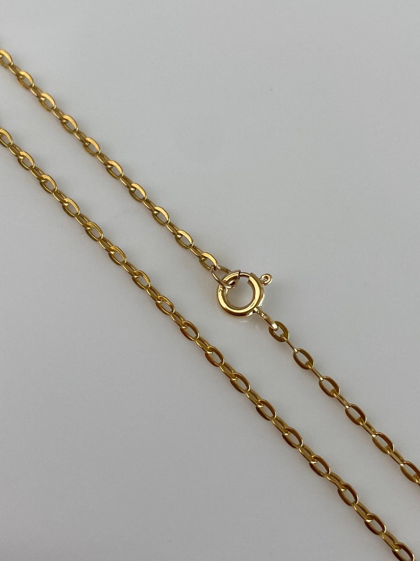 Vintage Solid 21k Yellow Gold Cable Chain Necklace - 29.5 inches