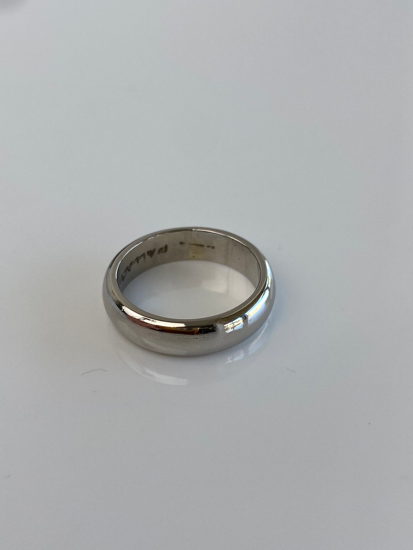 Vintage Solid Palladium Ring Band - Size 4.25