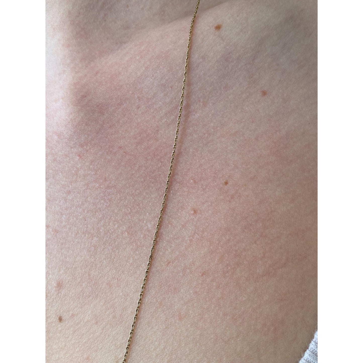Vintage Solid 14k Yellow Gold Dainty Chain Necklace - 24.75 inches